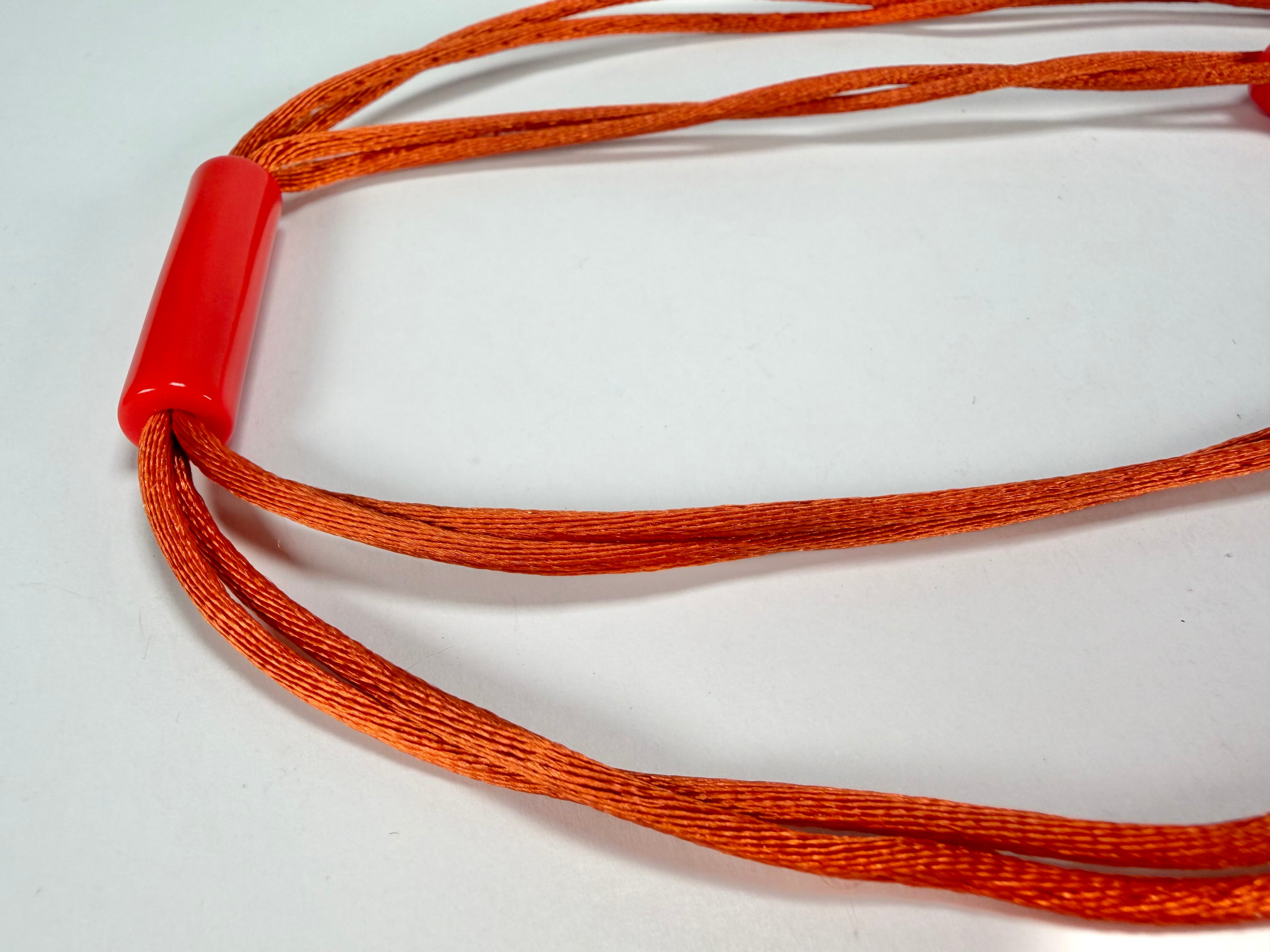 Zsiska - Pyrite "Prue Leith" Orange with Gold Flakes Resin Necklace ( P200101ORANQ10 )