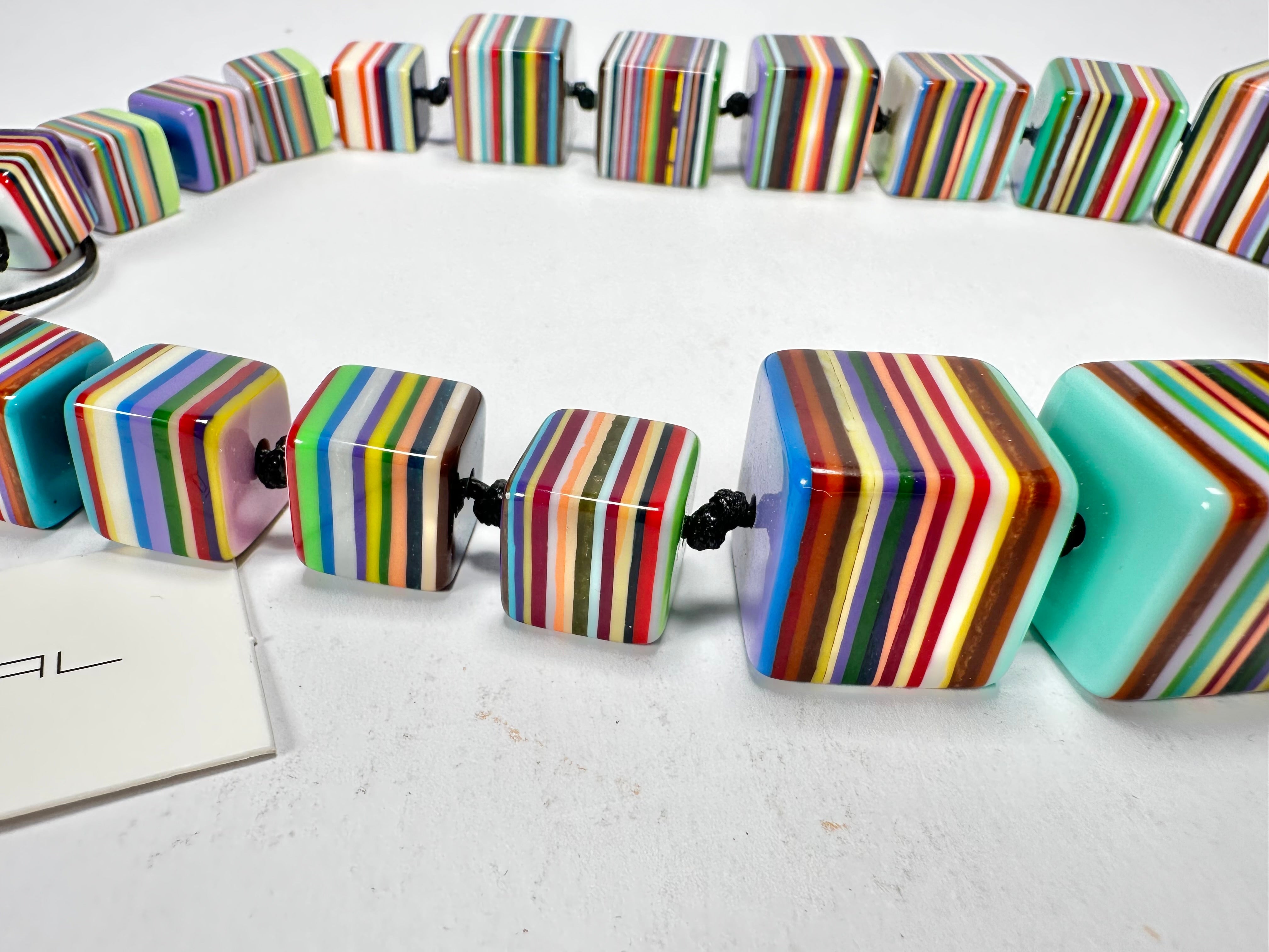 Sobral - Pop Art "K" Multi Cubes Resin Necklace ( 003624 )