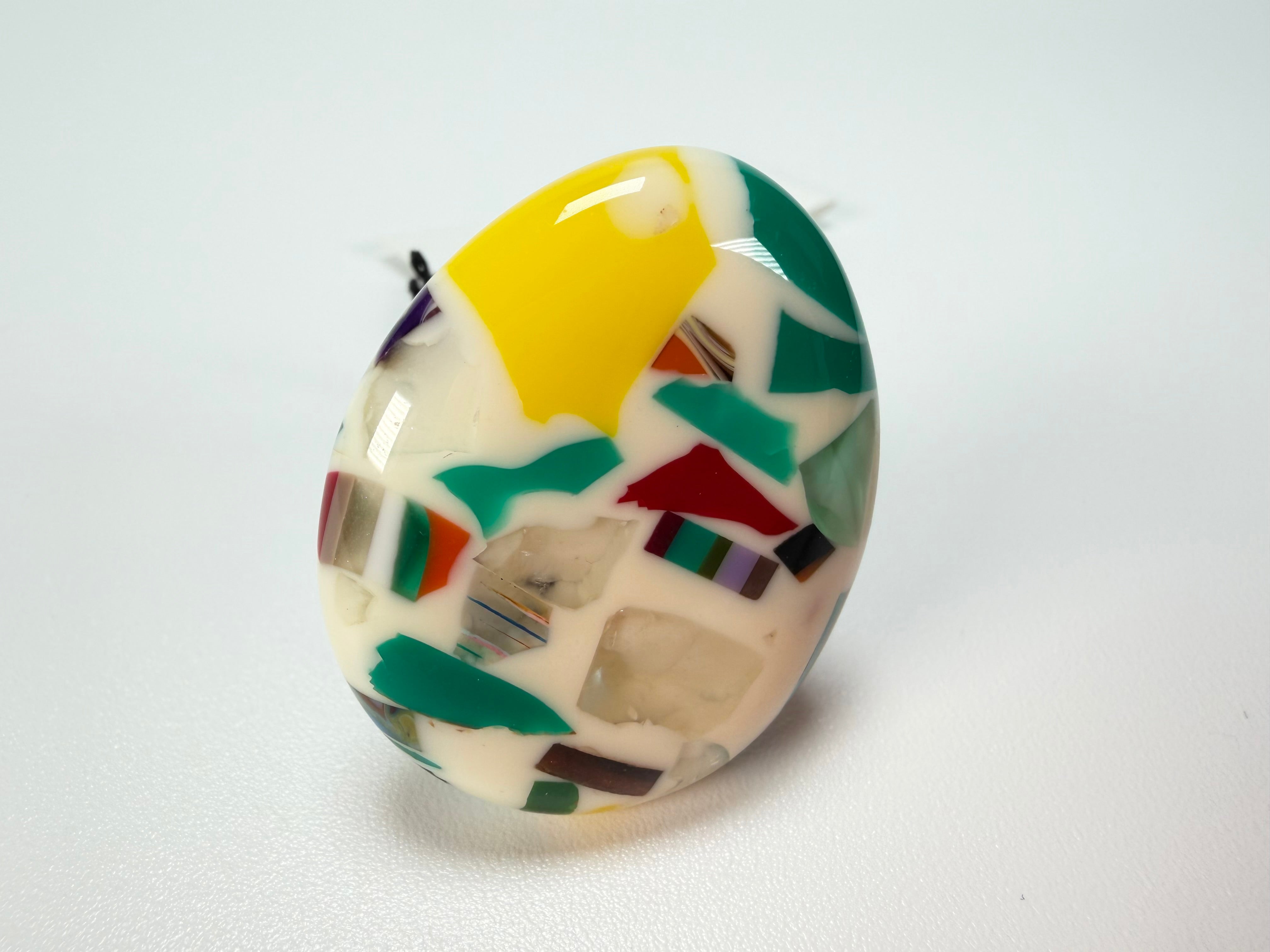 Sobral - Caillou Marfim "Poesia" Resin Ring ( 003597 ) - Size UK S / US 9