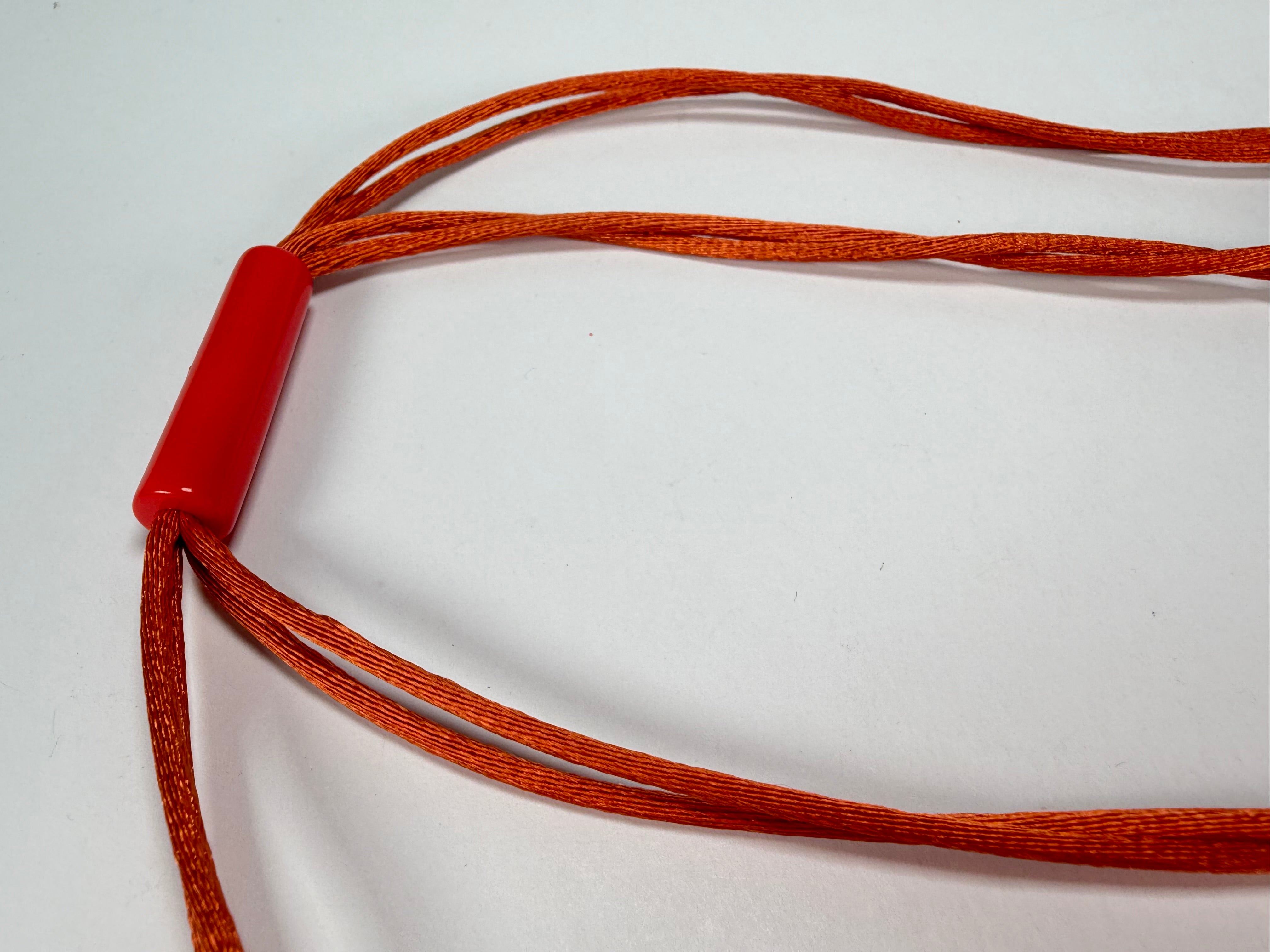 Zsiska - Pyrite "Prue Leith" Orange with Gold Flakes Resin Necklace ( P200101ORANQ10 )