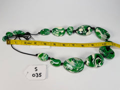 Sobral - Onda Verde "Onda Lisi" Green Resin Necklace ( 004578 )
