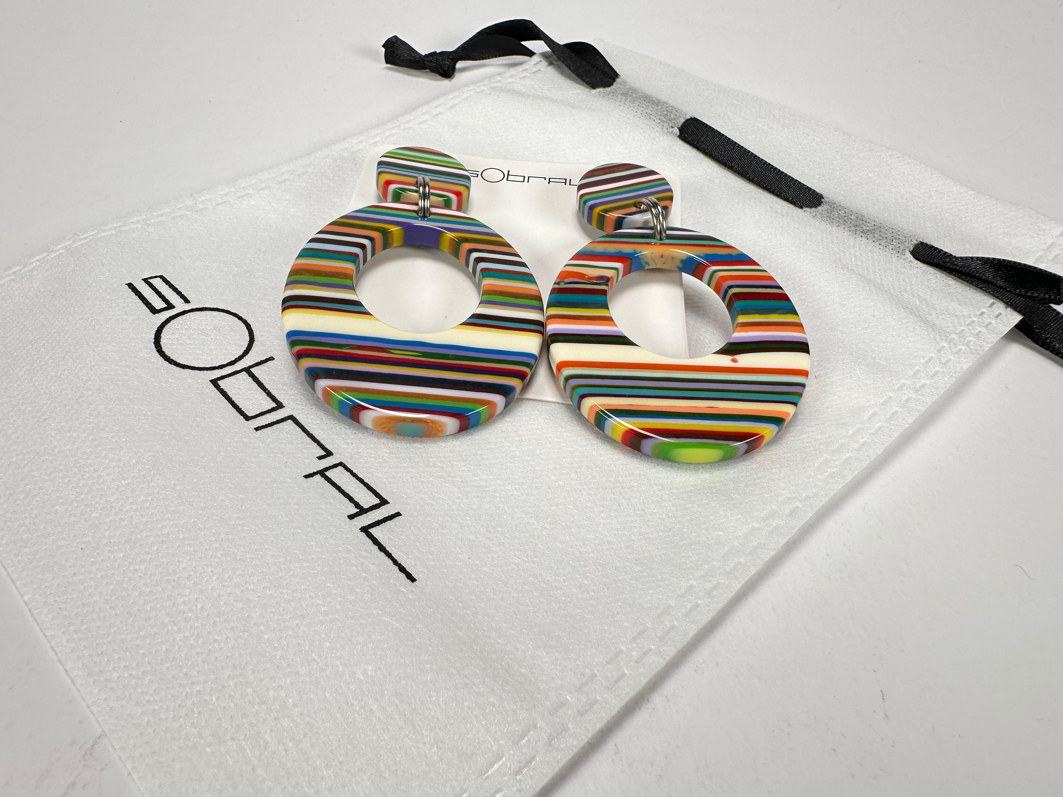 Sobral - Pop Art "Gizelle" Resin Earrings ( 000121 )