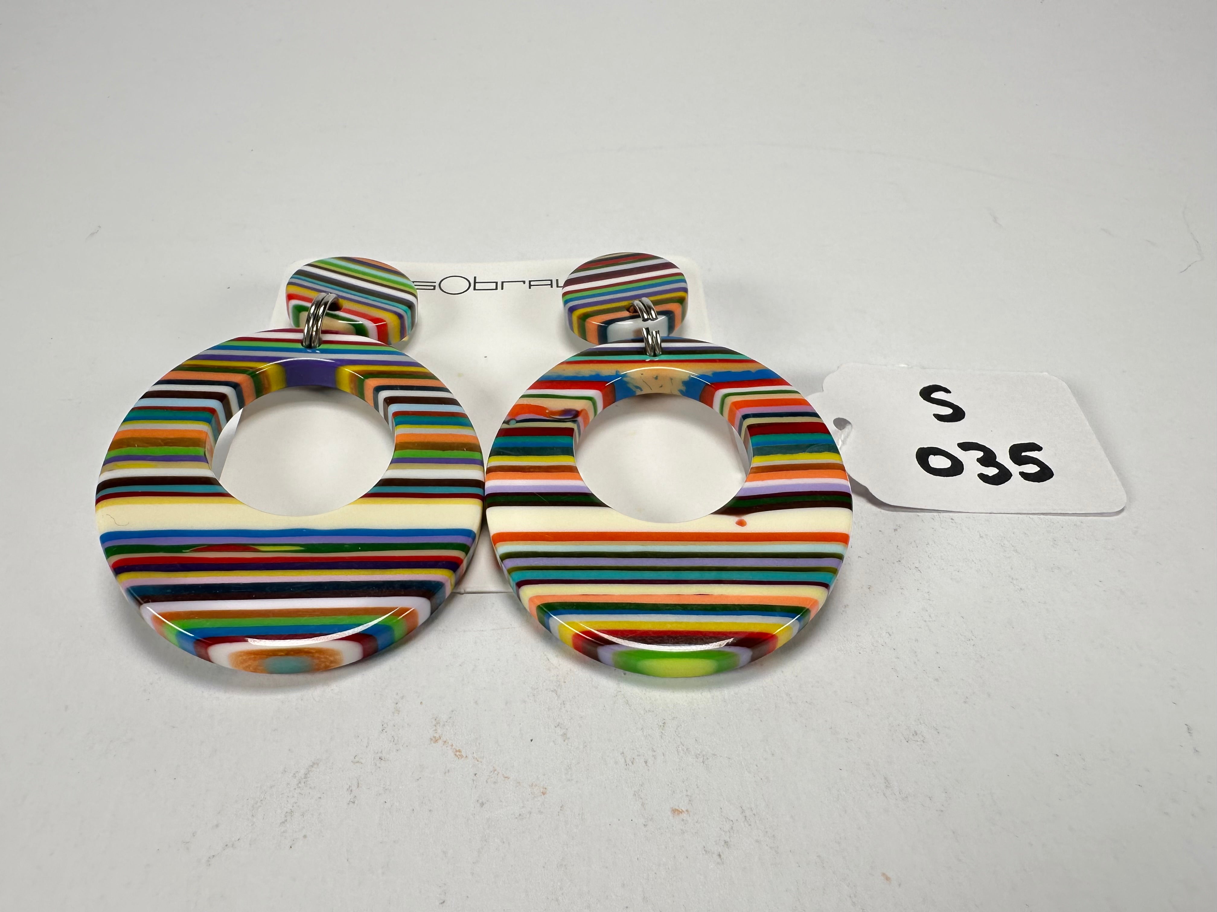 Sobral - Pop Art "Gizelle" Resin Earrings ( 000121 )