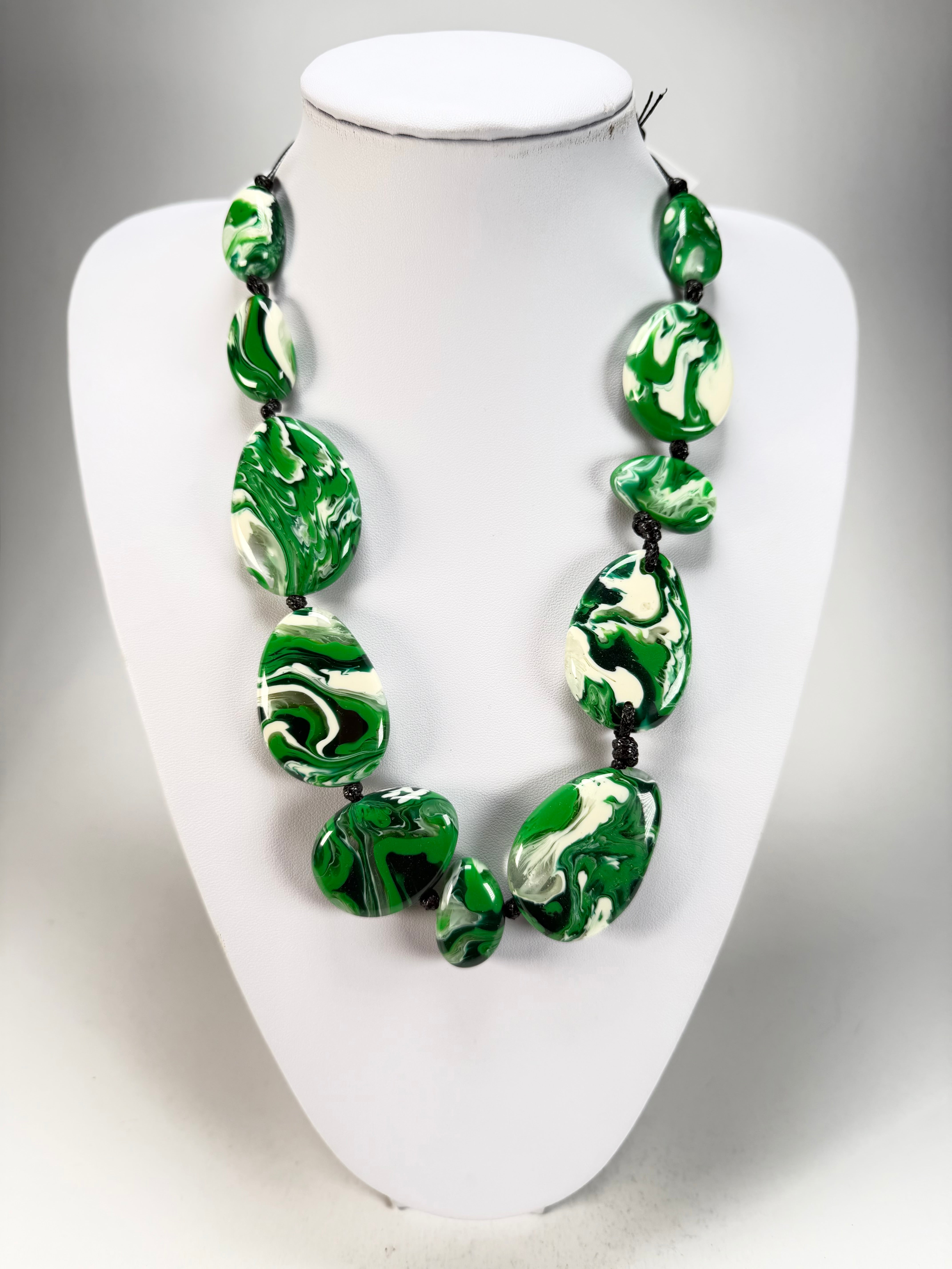 Sobral - Onda Verde "Onda Lisi" Green Resin Necklace ( 004578 )