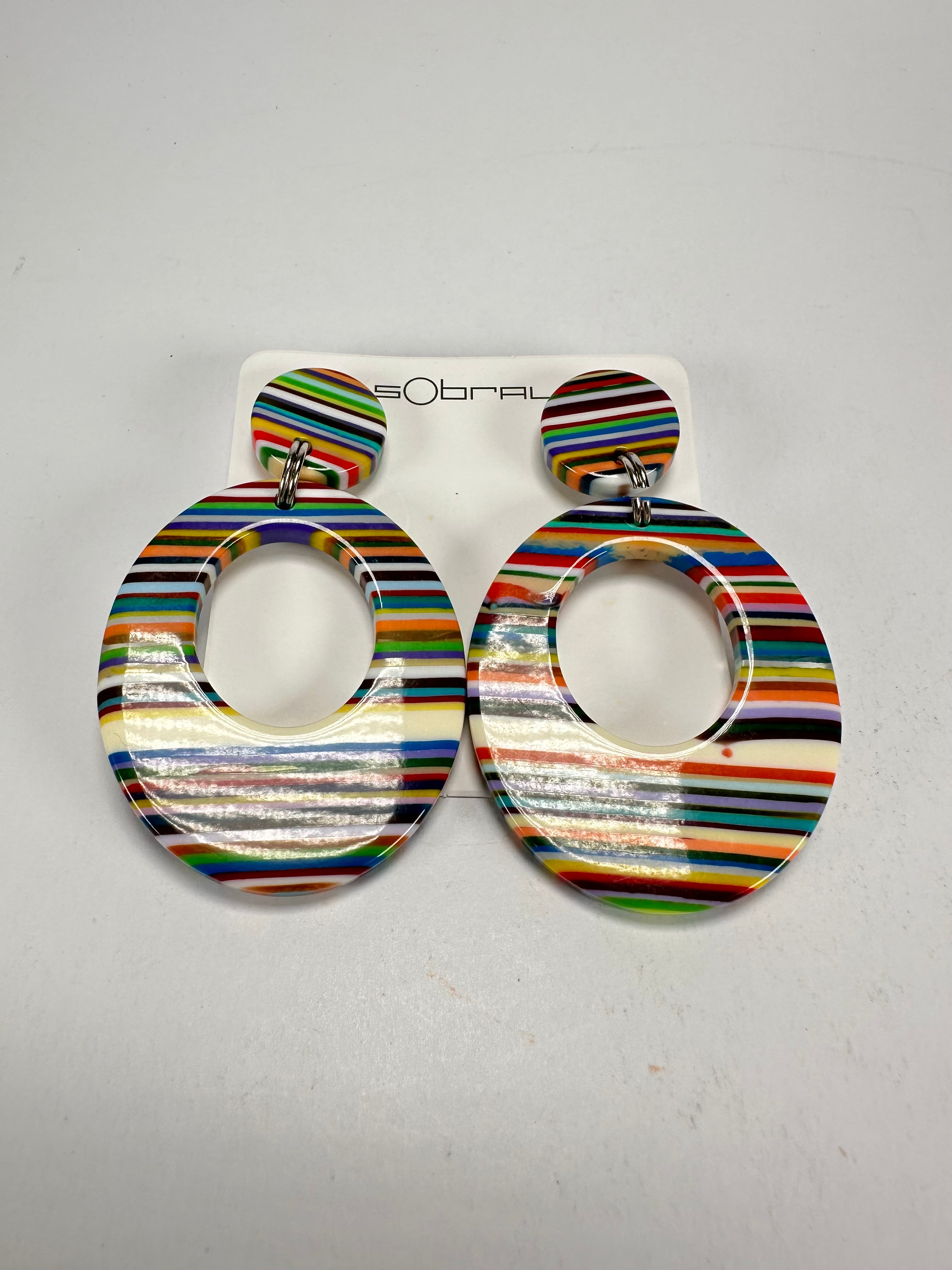 Sobral - Pop Art "Gizelle" Resin Earrings ( 000121 )