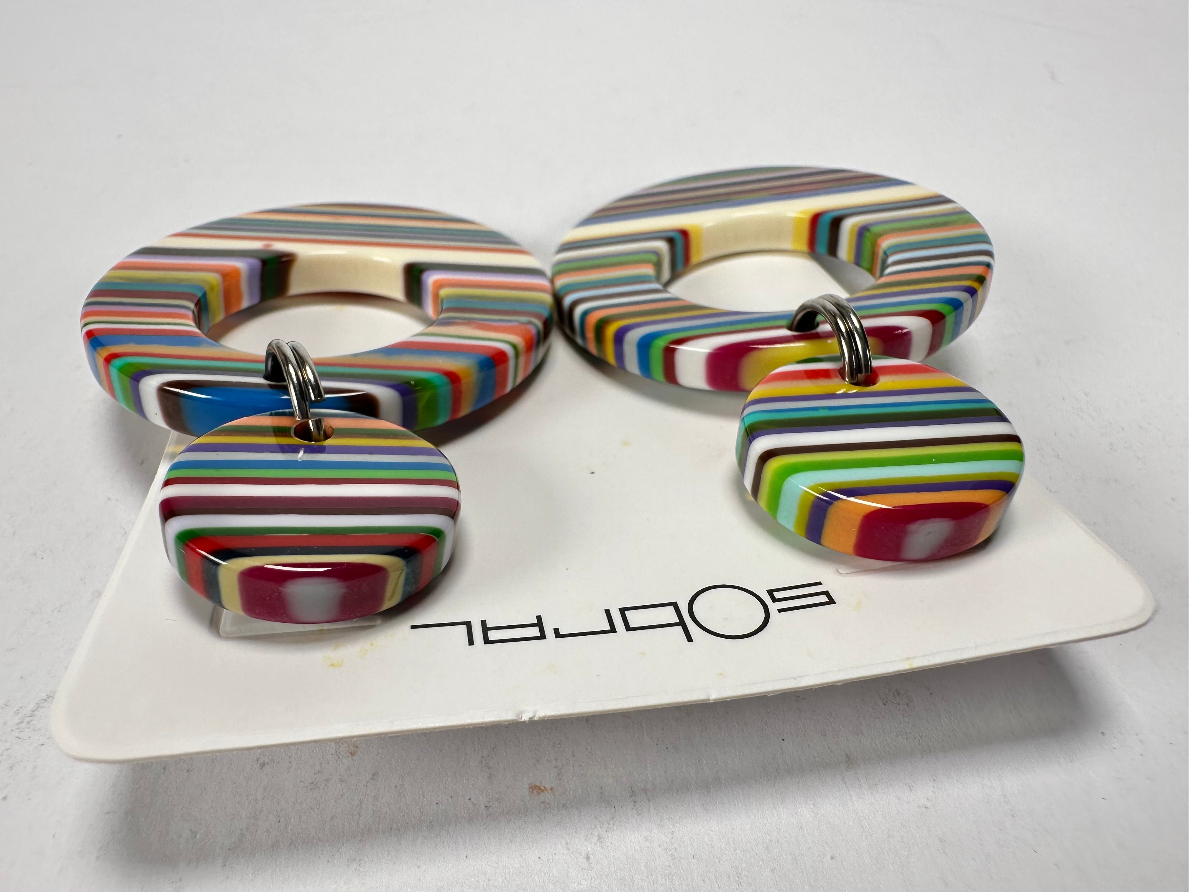 Sobral - Pop Art "Gizelle" Resin Earrings ( 000121 )