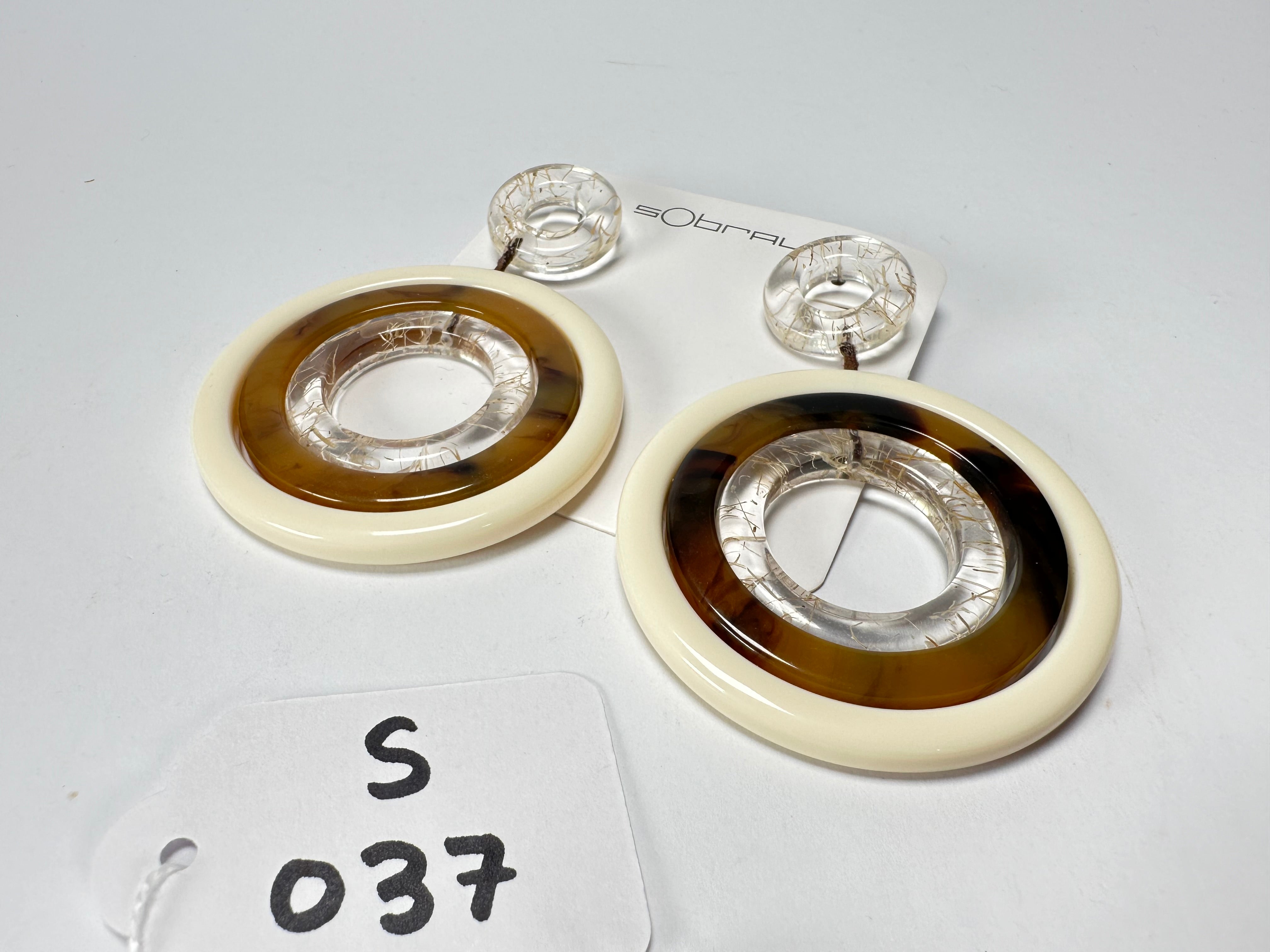 Sobral - "Modernismo Efeitos" Prada Resin Earrings ( 004892 )