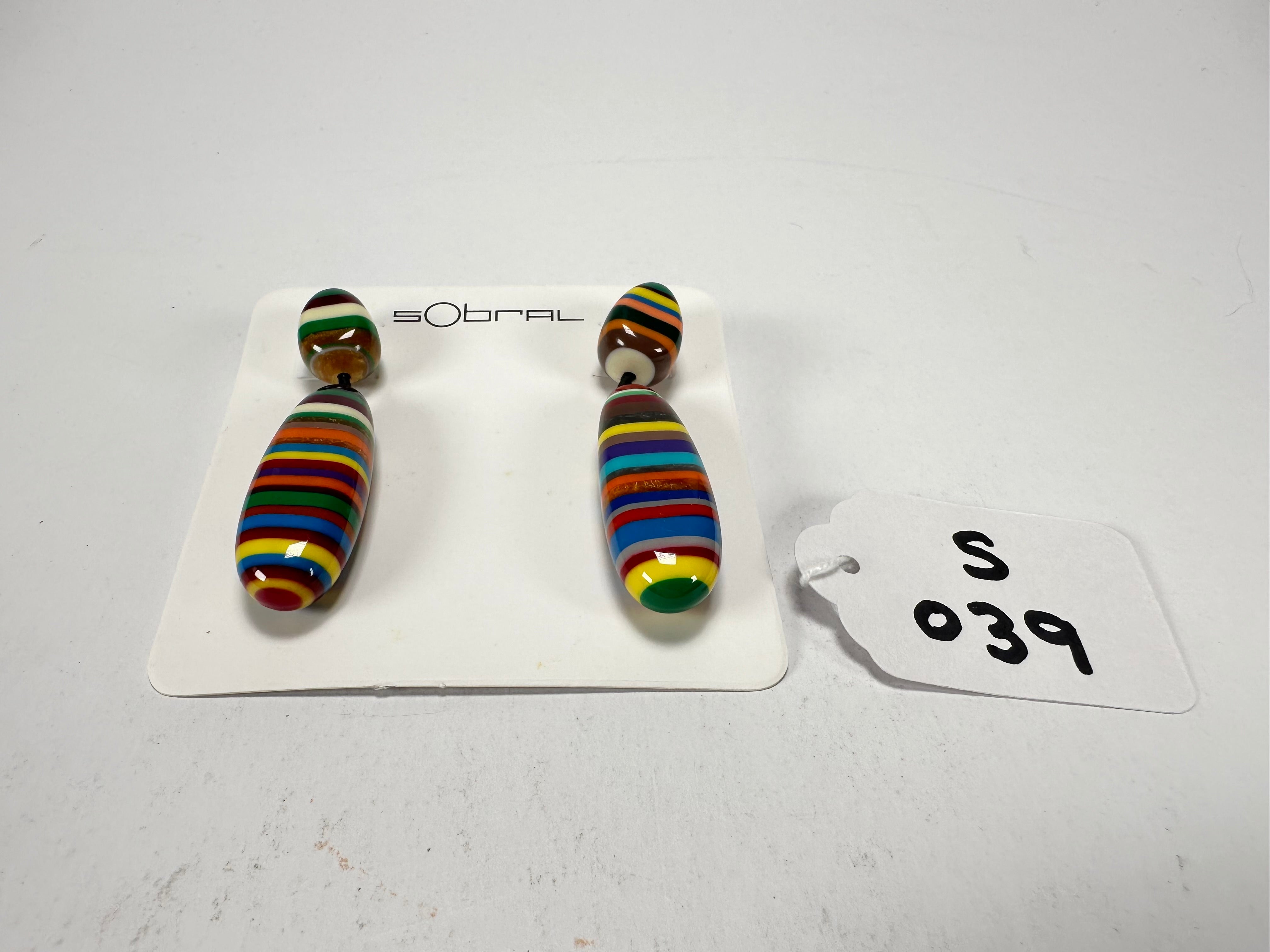 Sobral - Pop Art "Caillou" Resin Earrings ( 005427 )