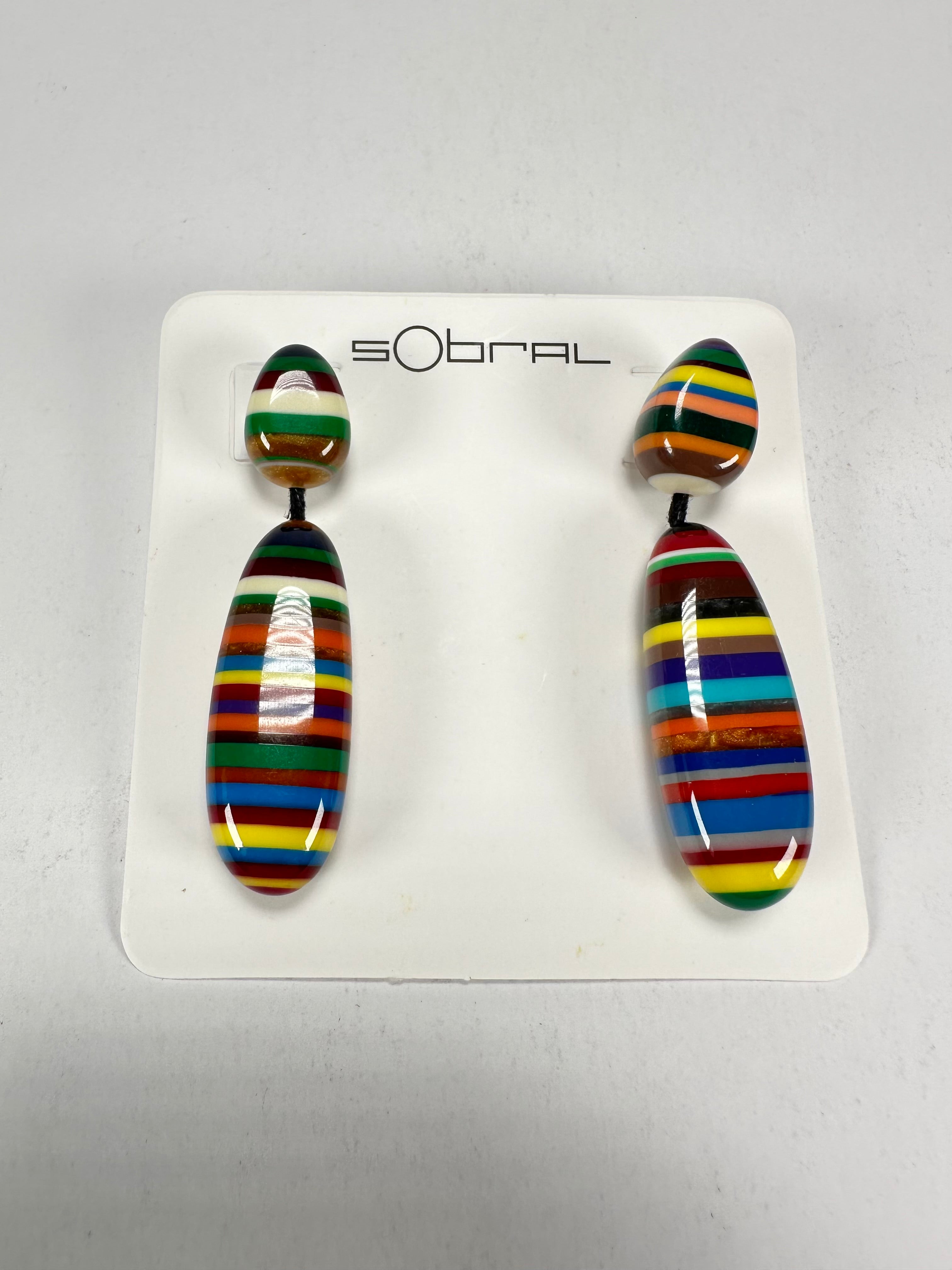 Sobral - Pop Art "Caillou" Resin Earrings ( 005427 )