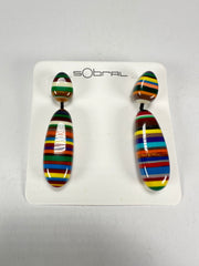 Sobral - Pop Art "Caillou" Resin Earrings ( 005427 )