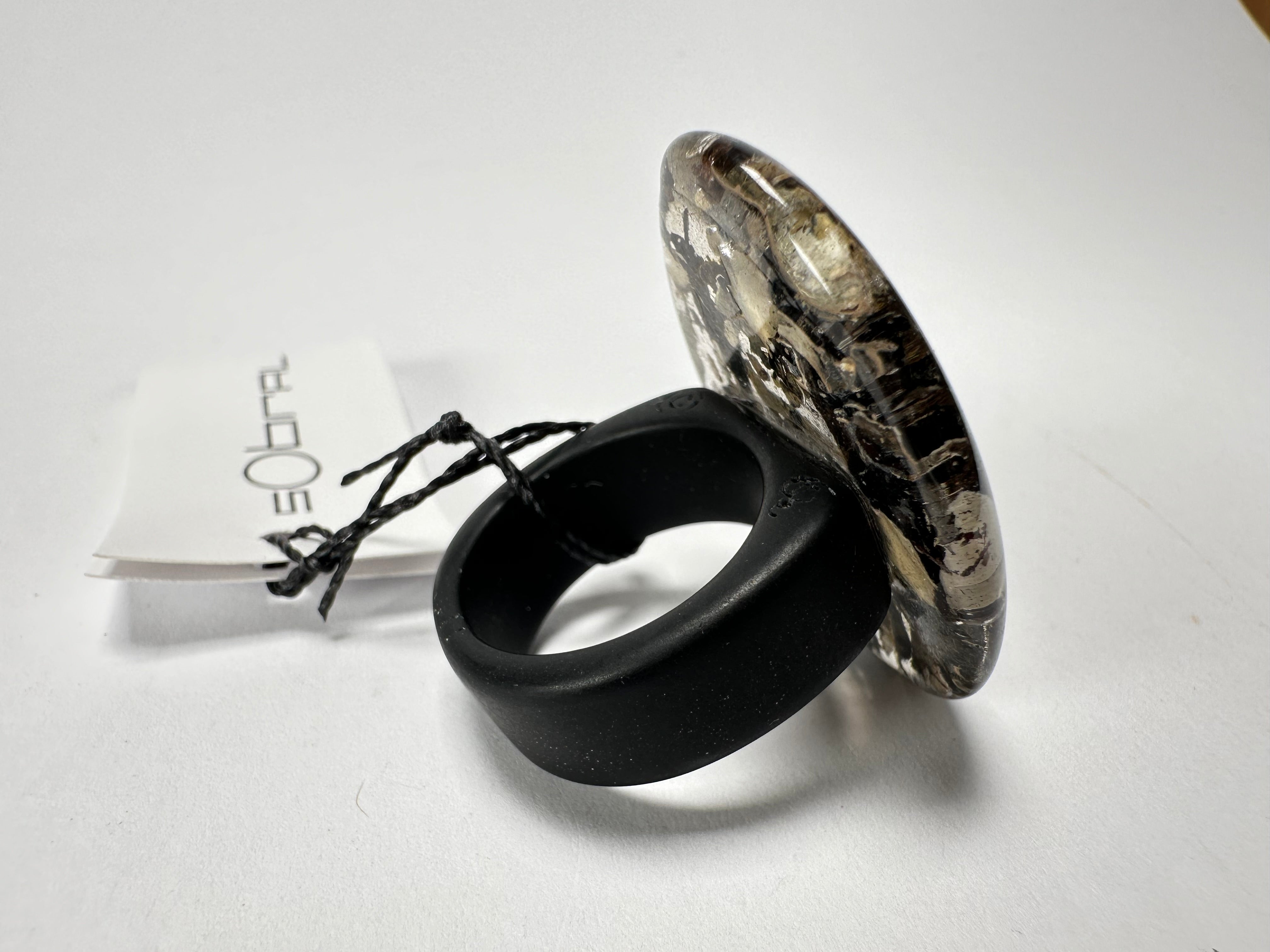 Sobral - Seweed "Poesia Efeito" Resin Ring ( 003597 ) - Size UK S / US 9