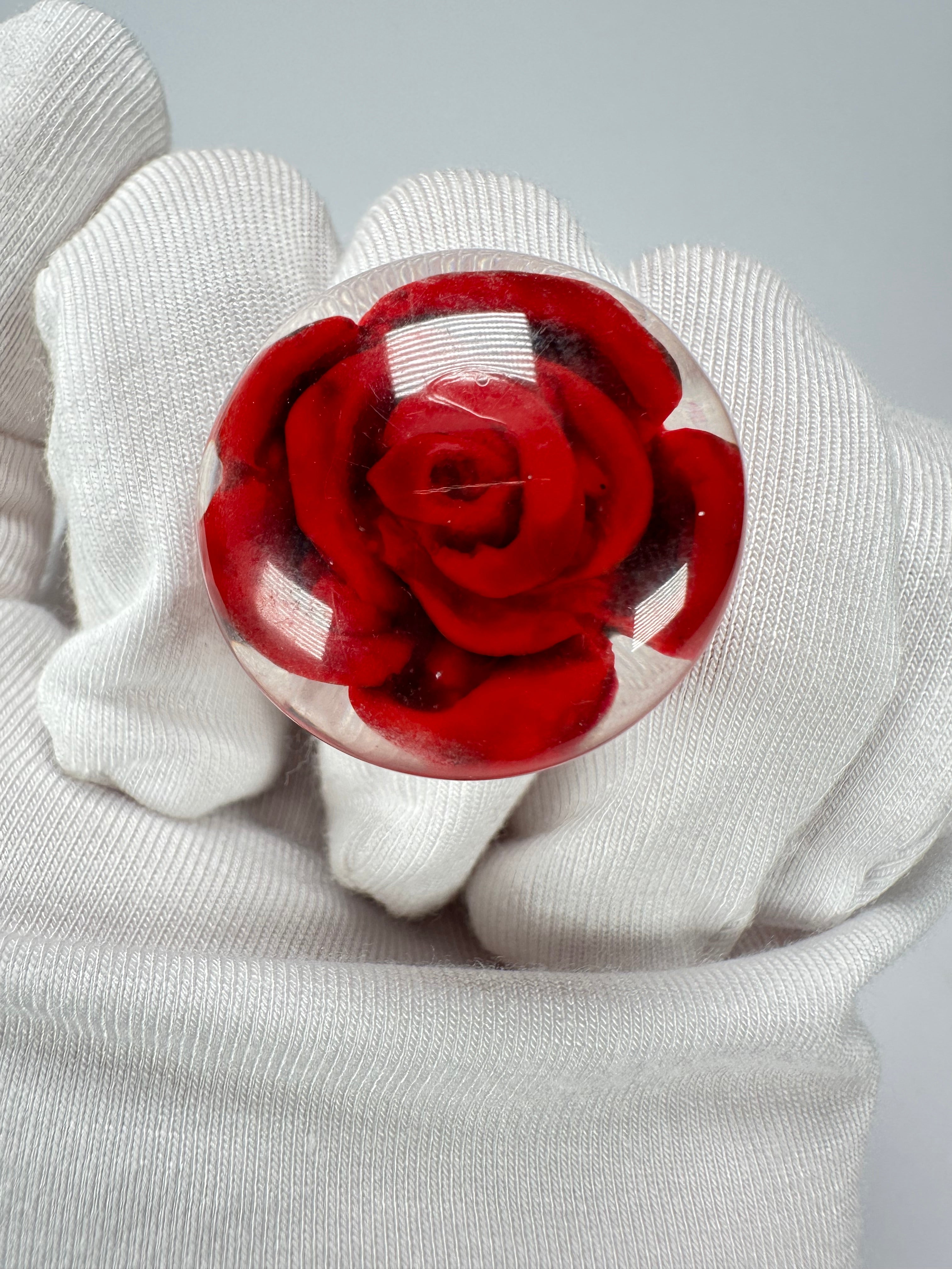 Sobral - Roses "Dukat" Resin Ring ( 004562 ) - Size UK O / US 7