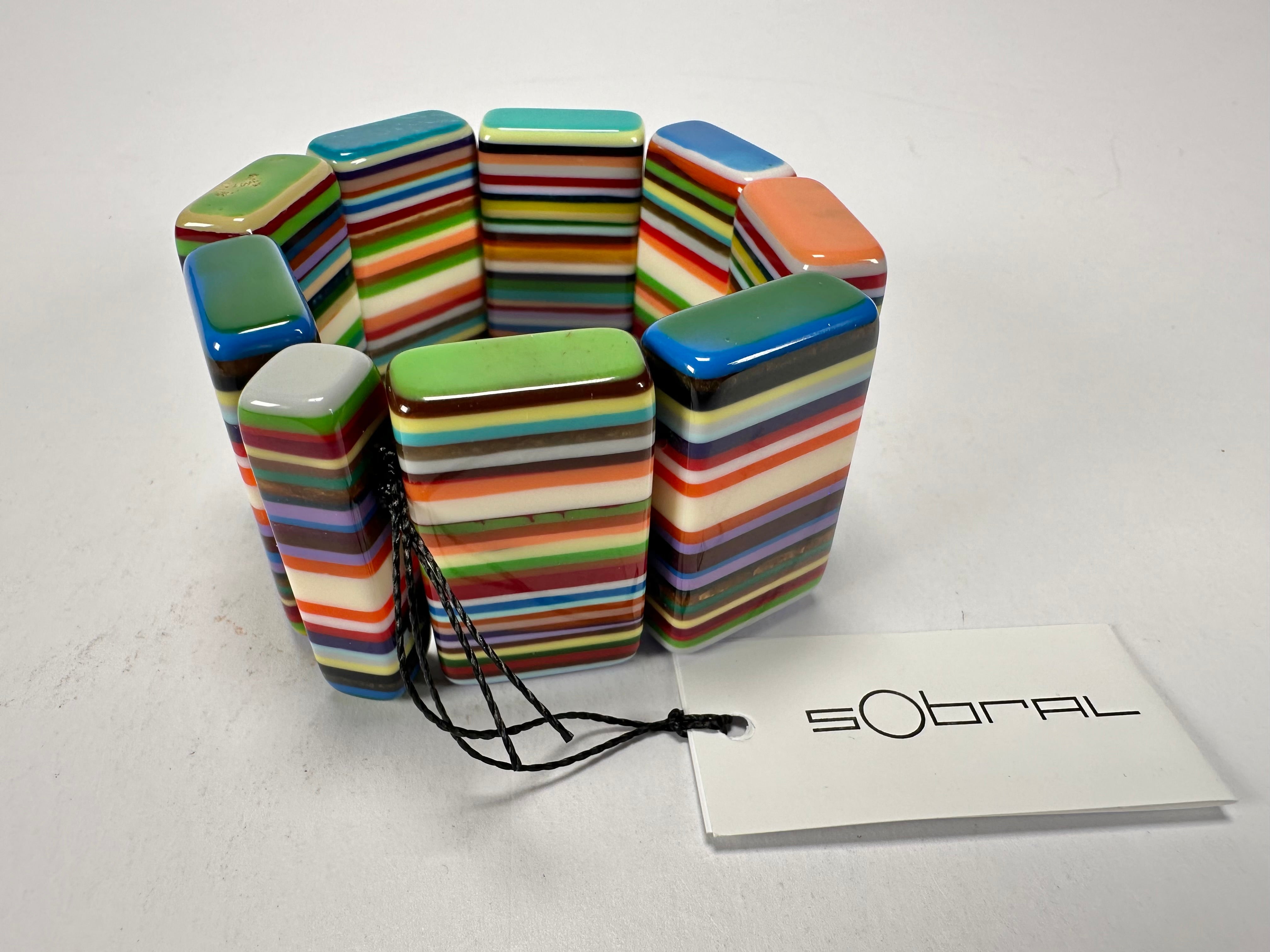 Sobral - Pop Art "8 pçs 1/2" Elasticated Resin Bracelet ( 000376 )