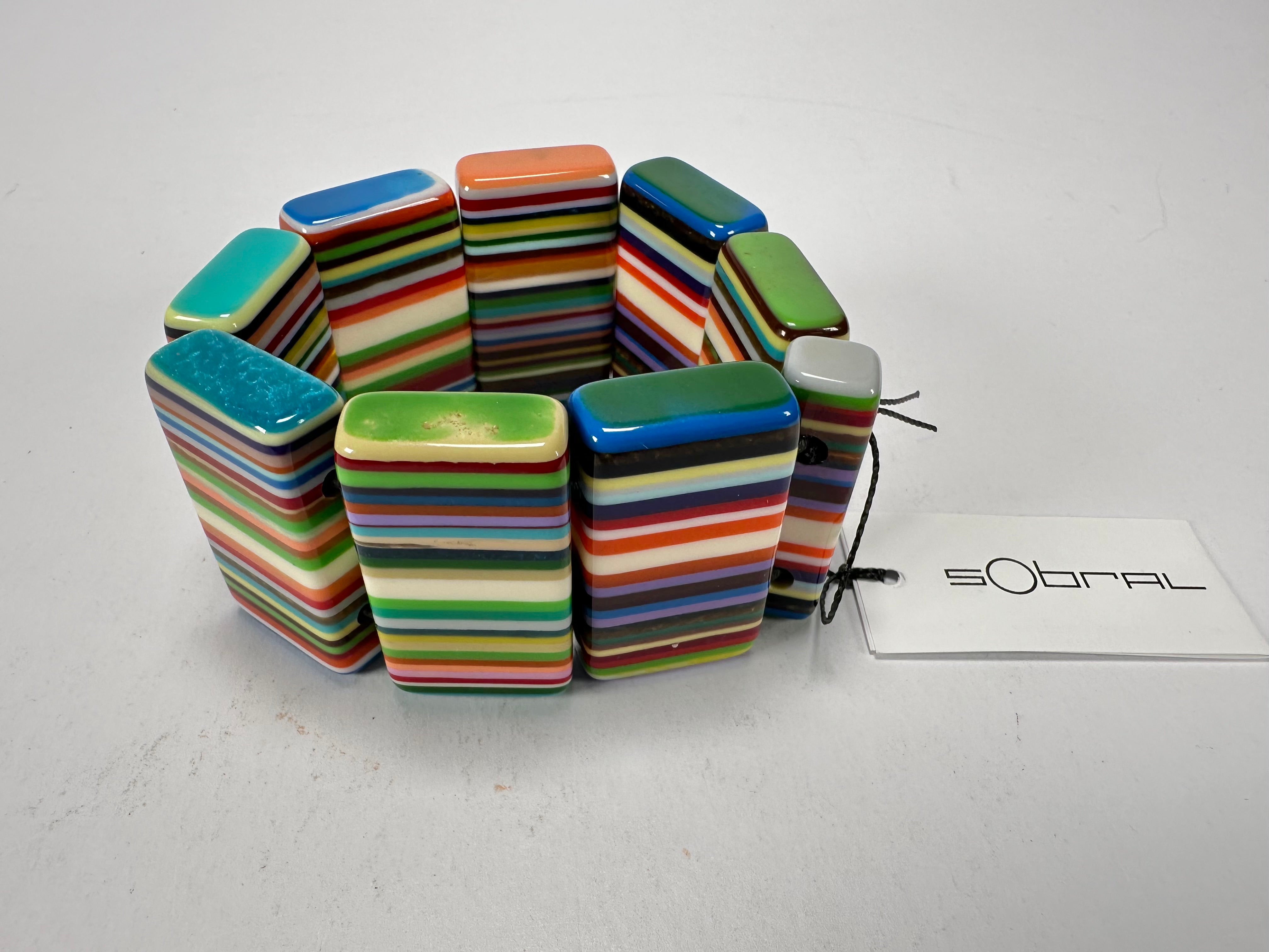 Sobral - Pop Art "8 pçs 1/2" Elasticated Resin Bracelet ( 000376 )