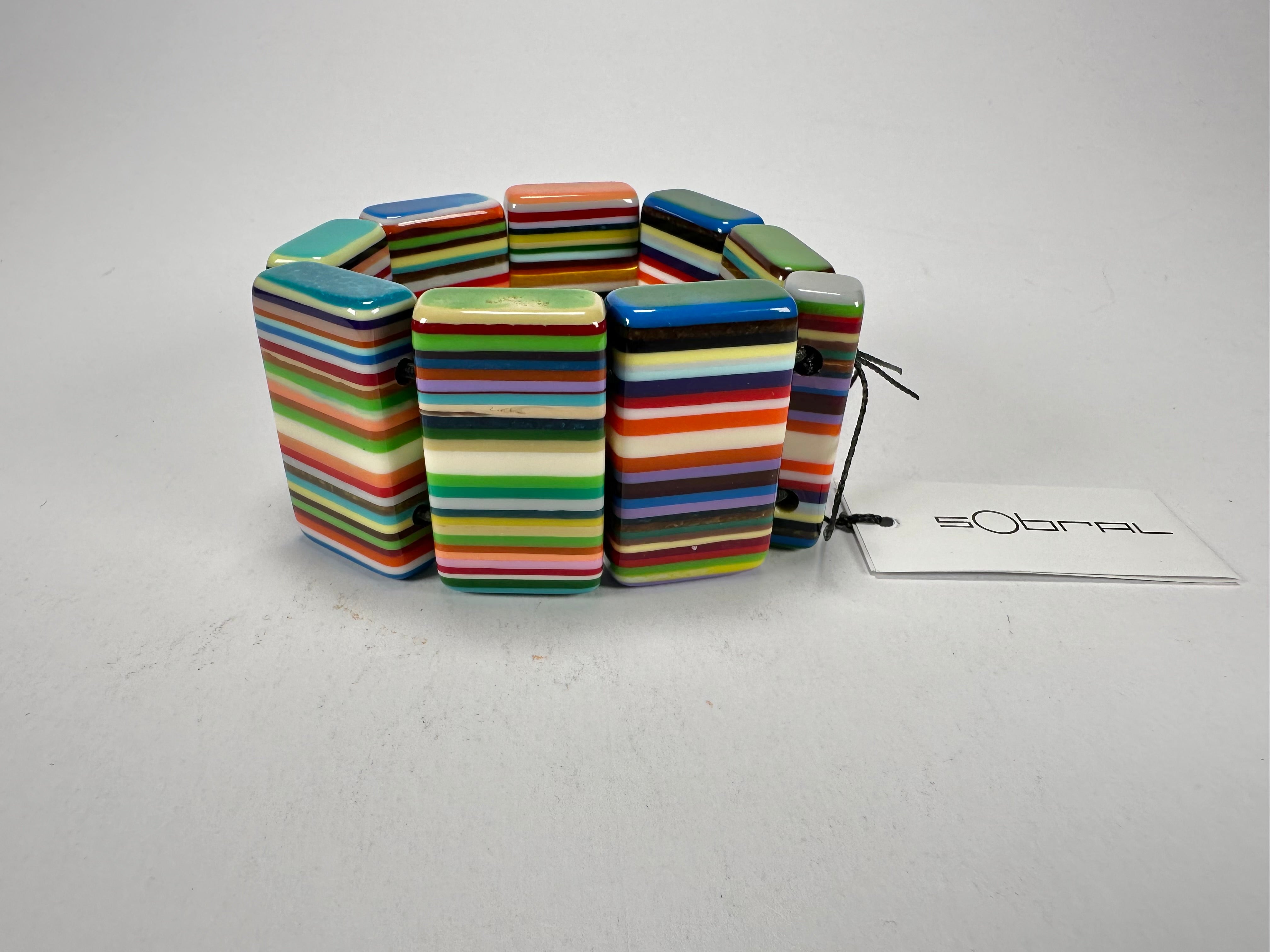 Sobral - Pop Art "8 pçs 1/2" Elasticated Resin Bracelet ( 000376 )