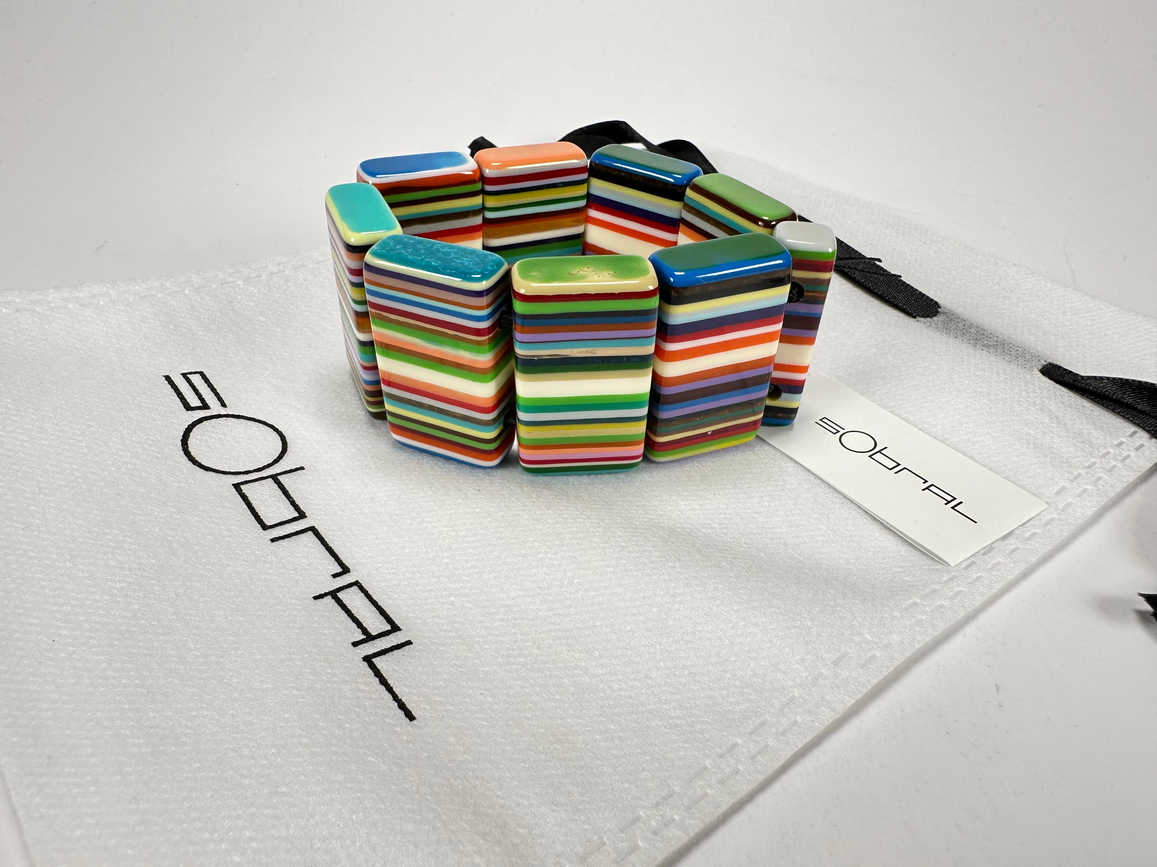 Sobral - Pop Art "8 pçs 1/2" Elasticated Resin Bracelet ( 000376 )