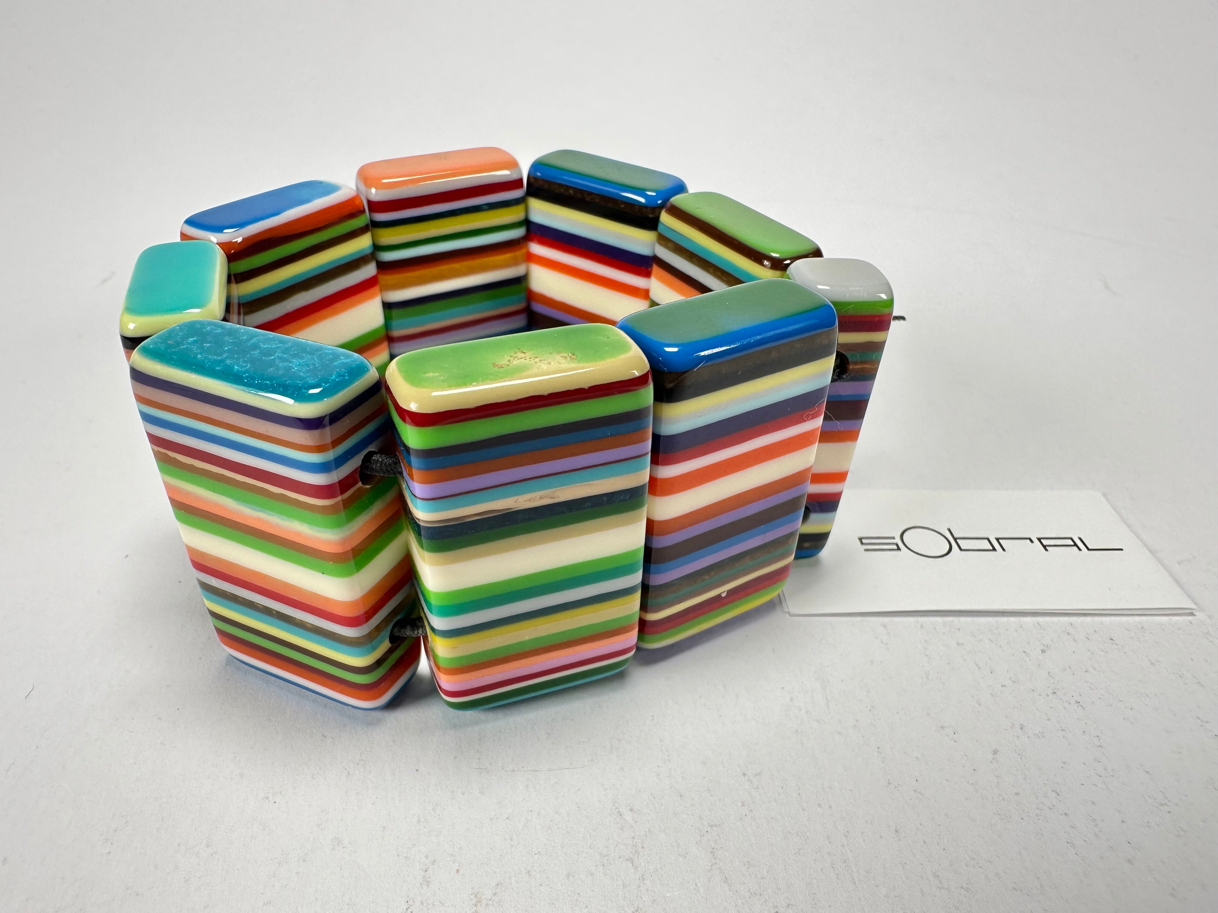 Sobral - Pop Art "8 pçs 1/2" Elasticated Resin Bracelet ( 000376 )