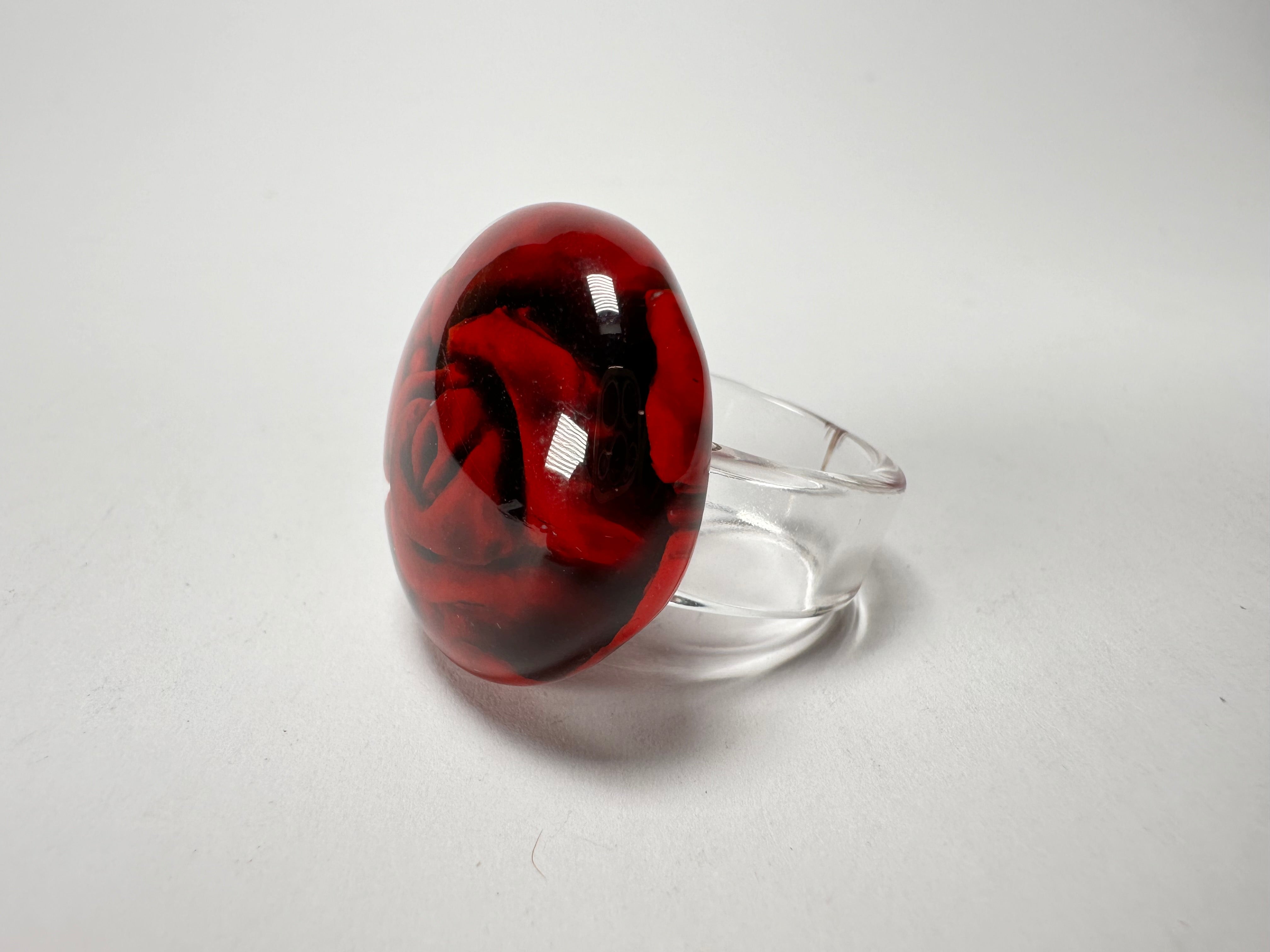 Sobral - Roses "Dukat" Resin Ring ( 004562 ) - Size UK Q / US 8