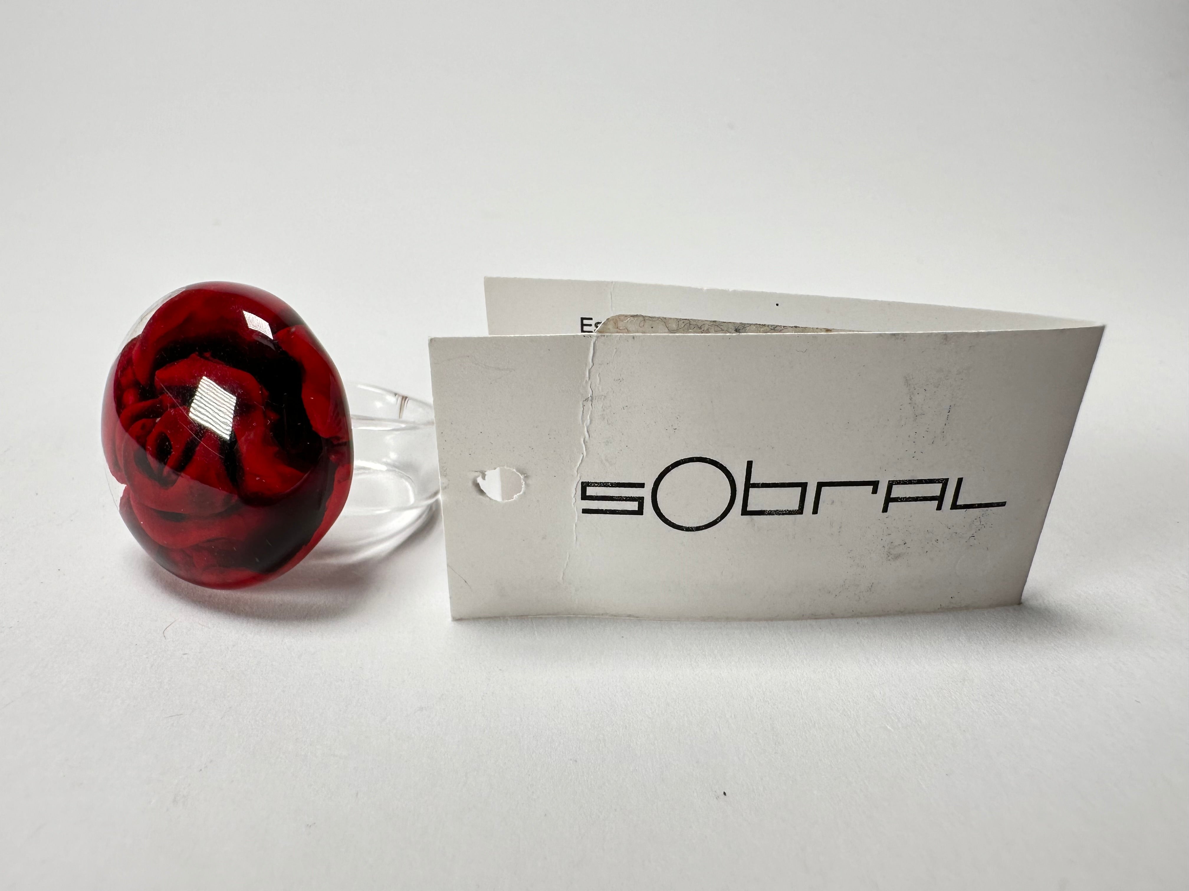 Sobral - Roses "Dukat" Resin Ring ( 004562 ) - Size UK Q / US 8