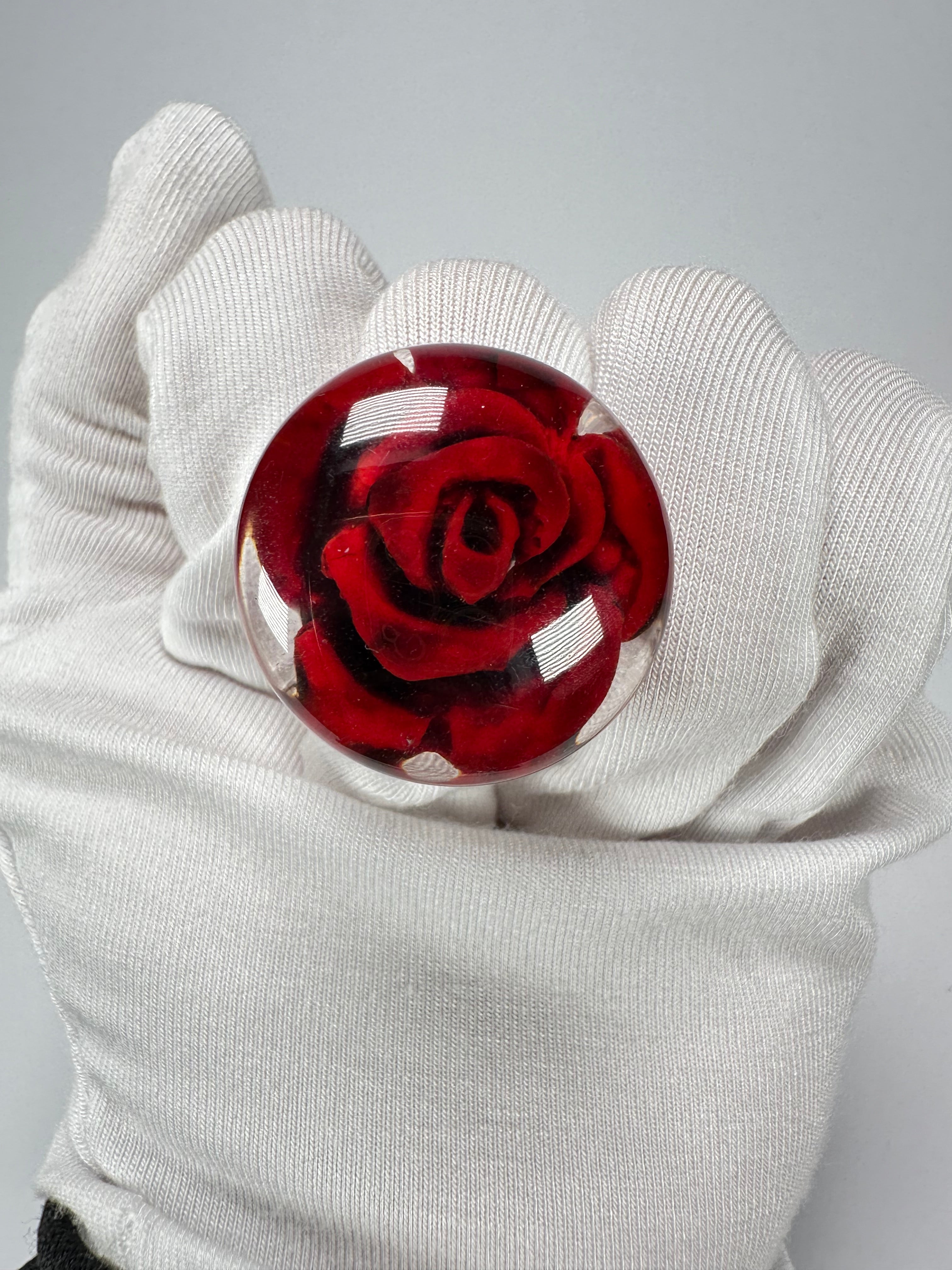 Sobral - Roses "Dukat" Resin Ring ( 004562 ) - Size UK Q / US 8