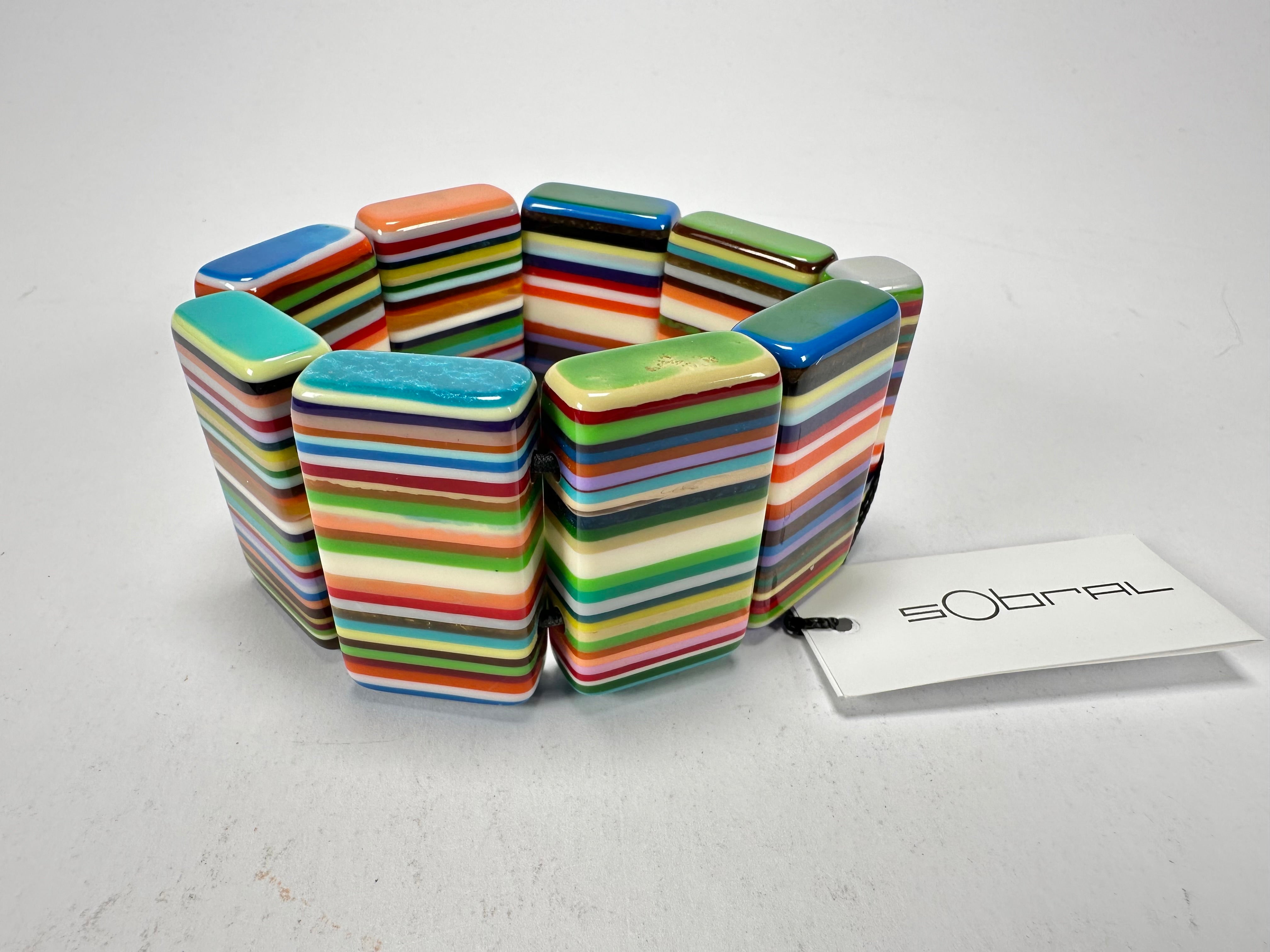 Sobral - Pop Art "8 pçs 1/2" Elasticated Resin Bracelet ( 000376 )