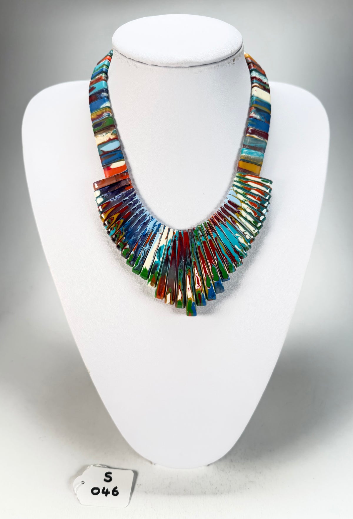 Sobral - Multi-Colour "Tupi" Pollock Resin Necklace ( 004853 )