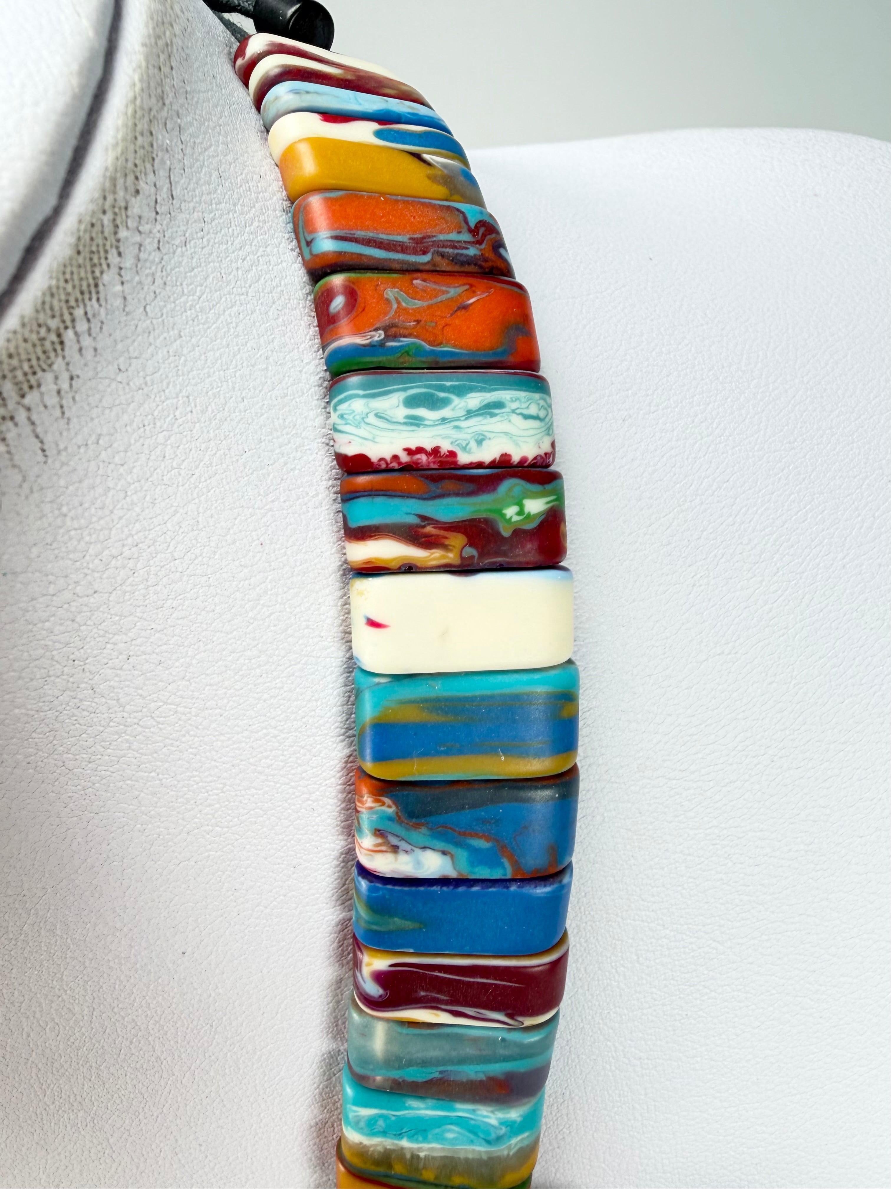 Sobral - Multi-Colour "Tupi" Pollock Resin Necklace ( 004853 )