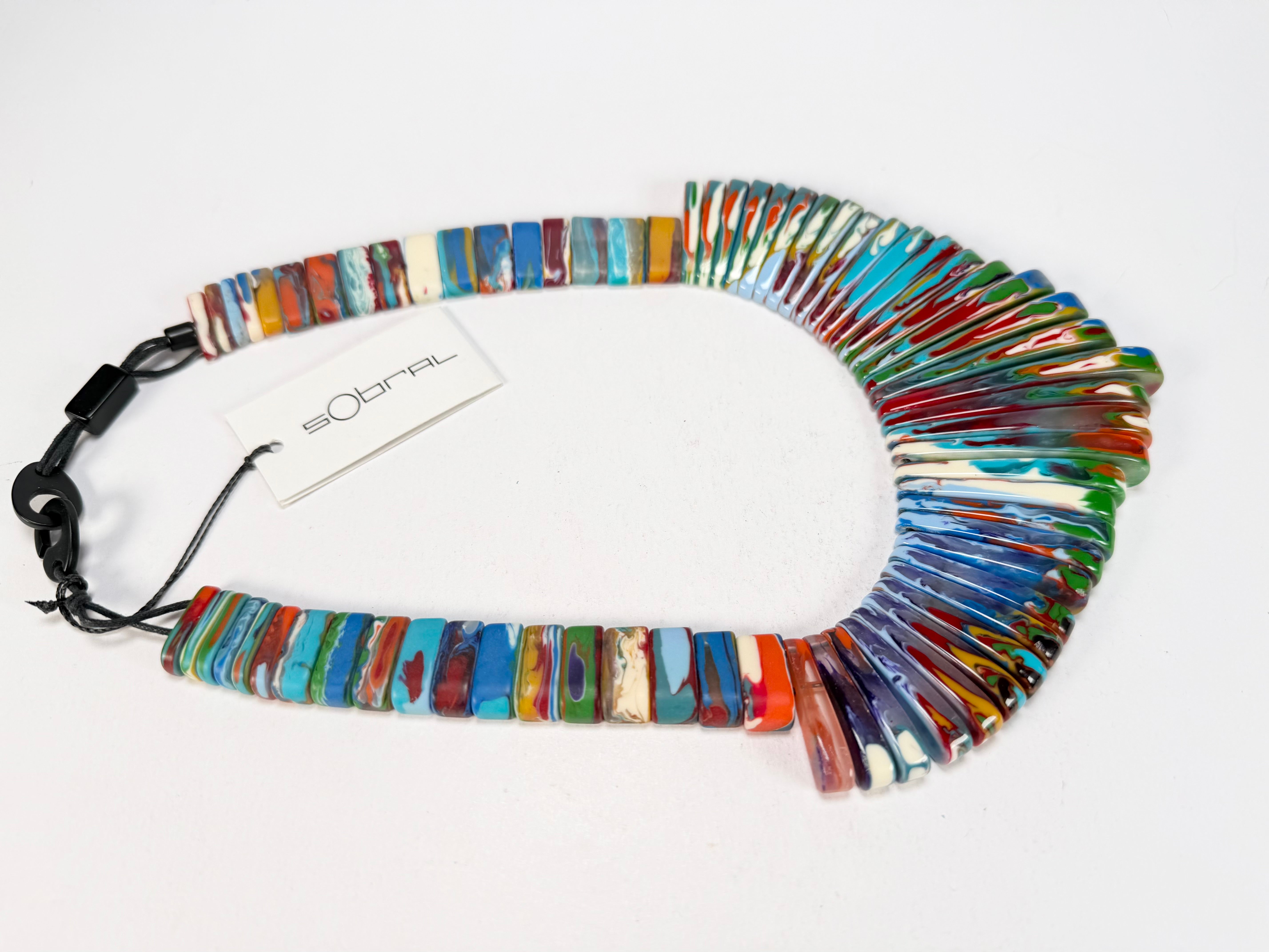 Sobral - Multi-Colour "Tupi" Pollock Resin Necklace ( 004853 )