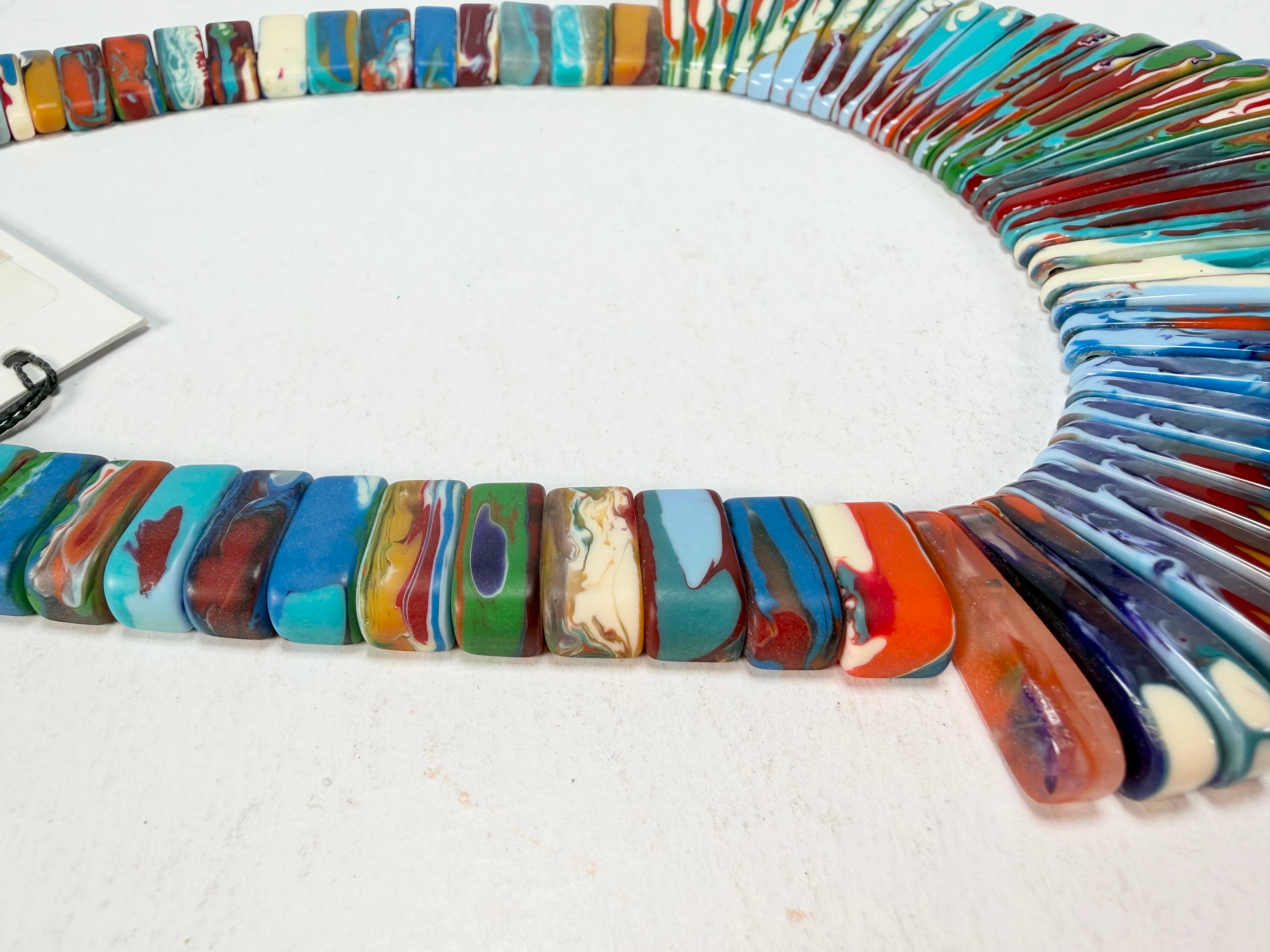 Sobral - Multi-Colour "Tupi" Pollock Resin Necklace ( 004853 )