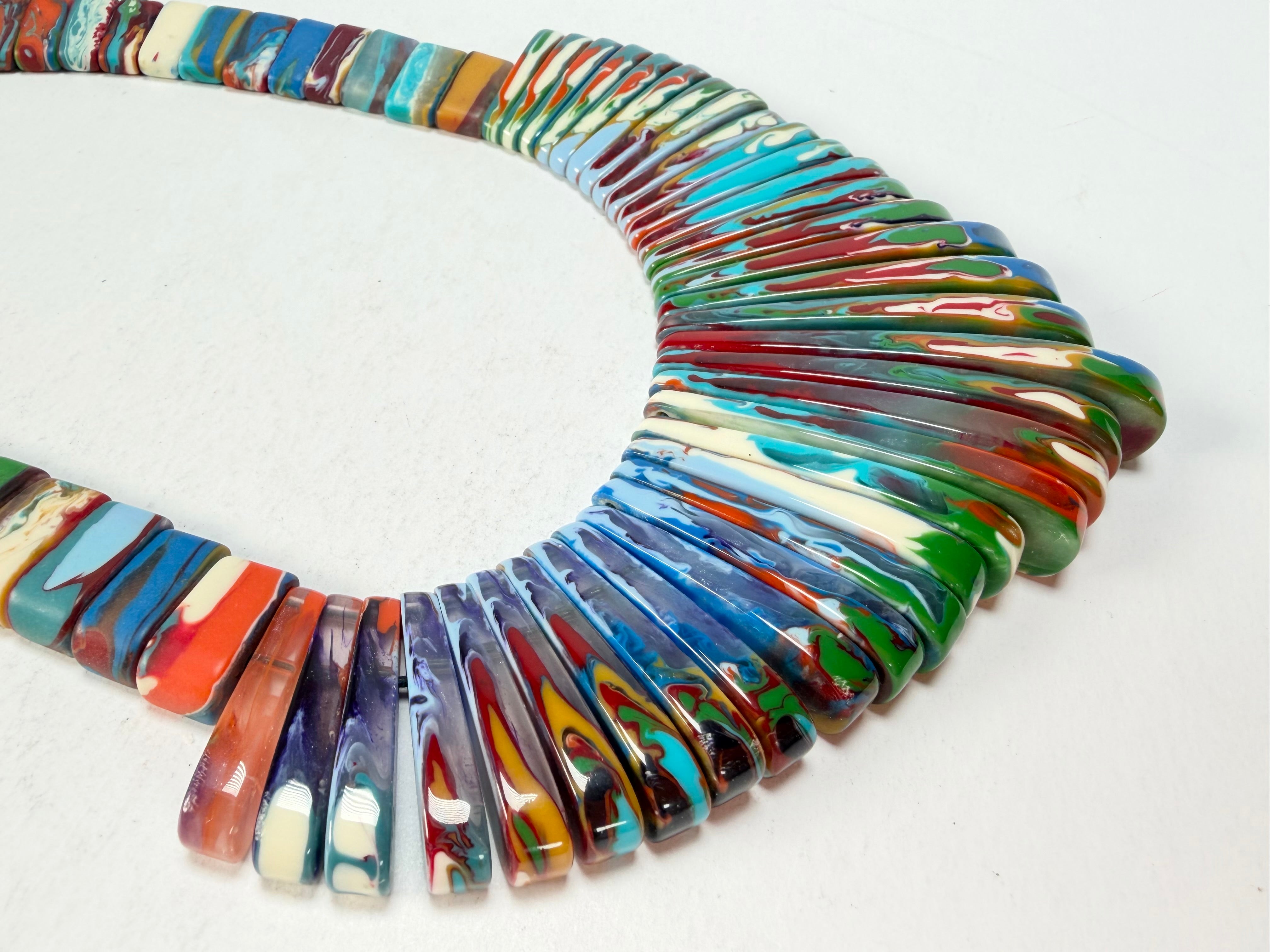 Sobral - Multi-Colour "Tupi" Pollock Resin Necklace ( 004853 )
