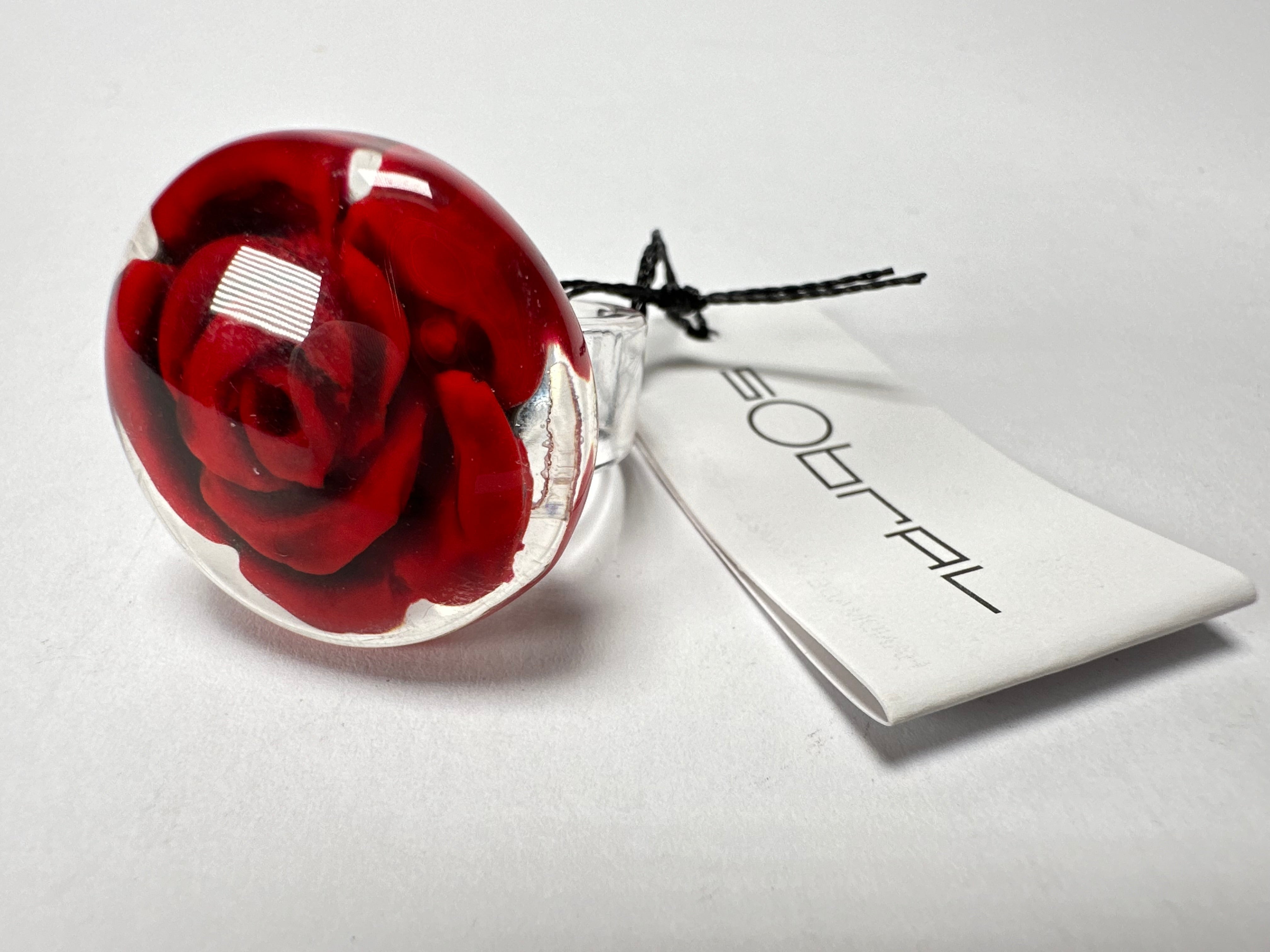 Sobral - Roses "Dukat" Resin Ring ( 004562 ) - Size UK U / US 10.5