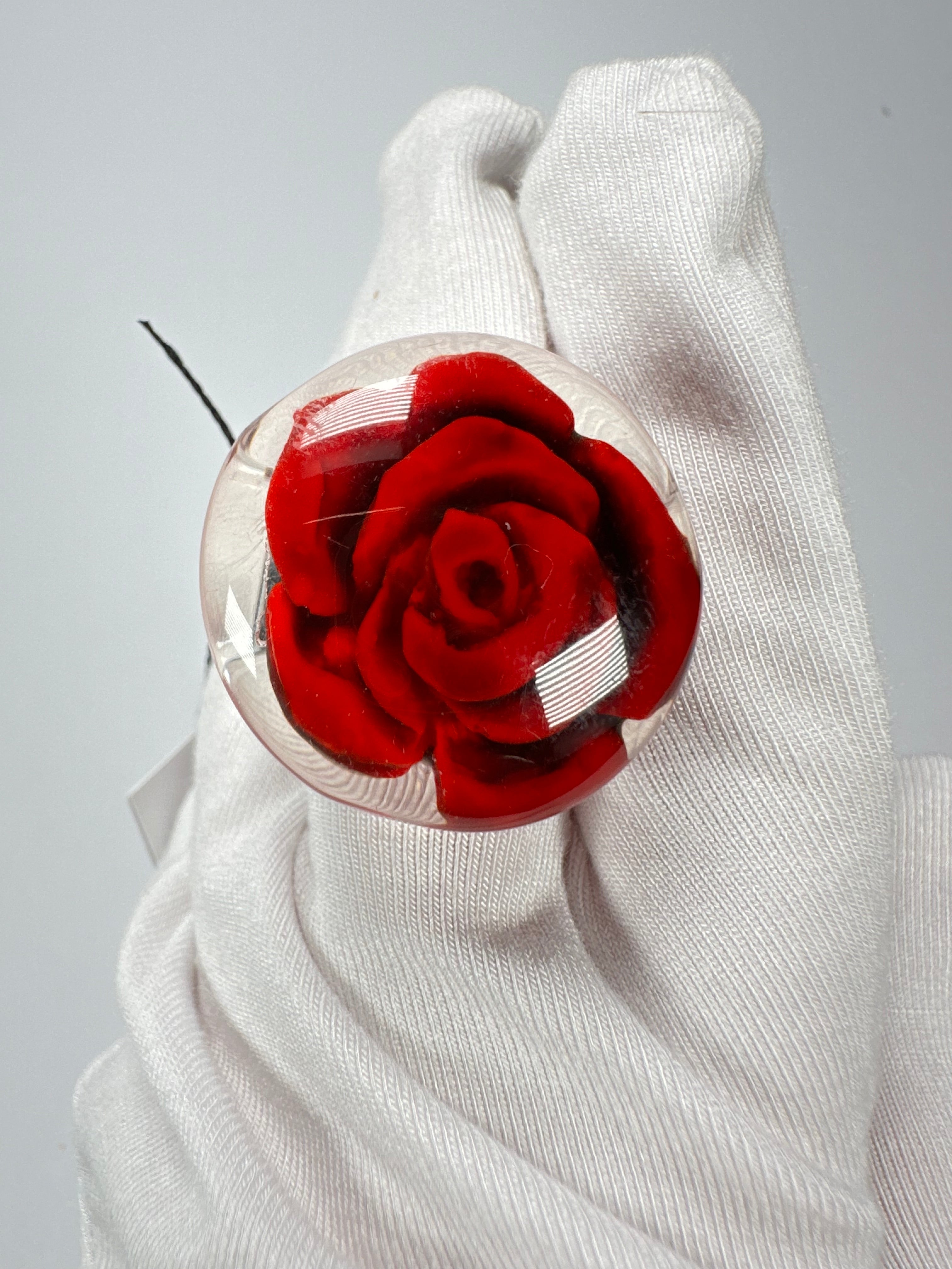 Sobral - Roses "Dukat" Resin Ring ( 004562 ) - Size UK U / US 10.5