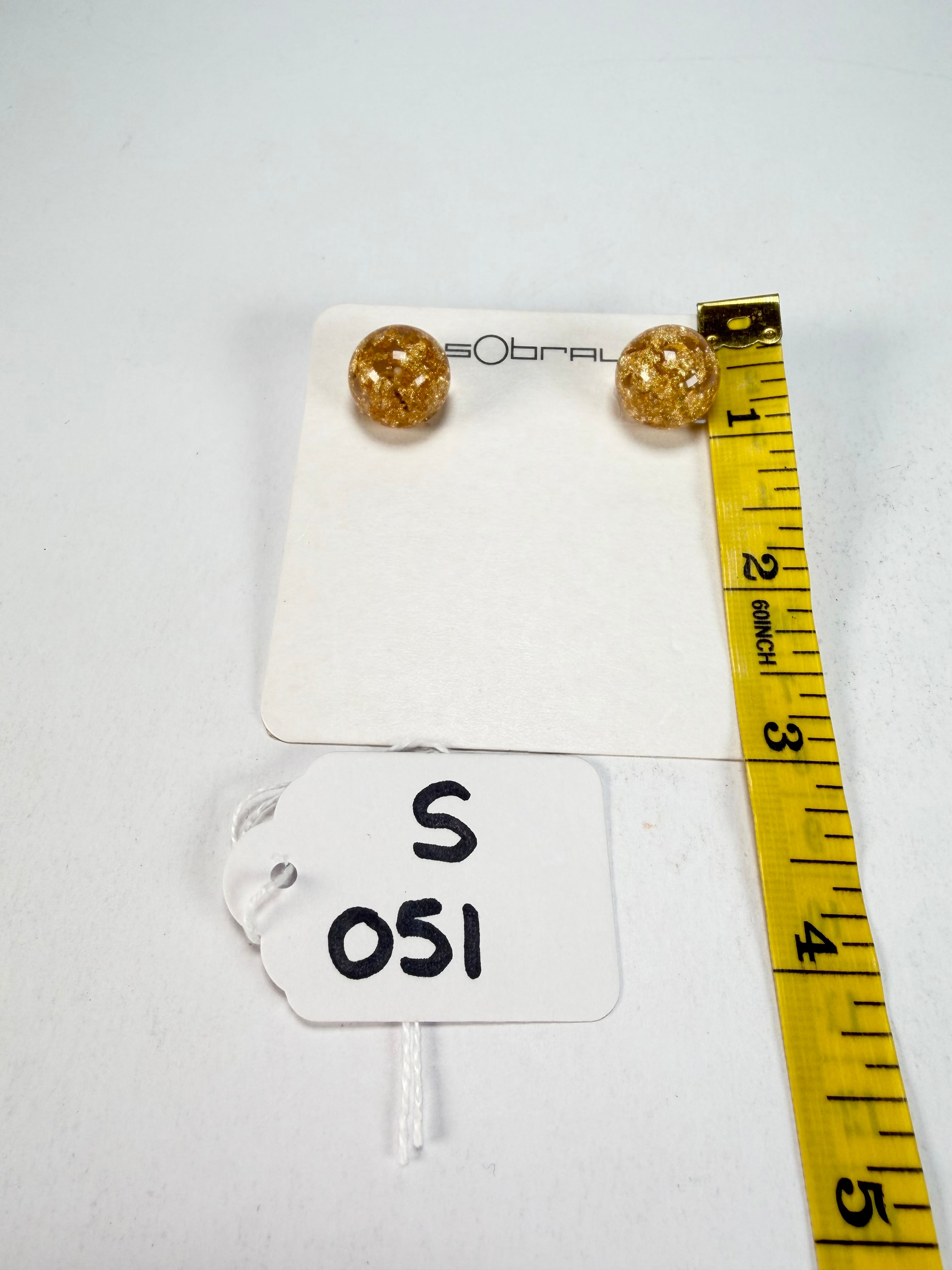 Sobral - Metalique "Eolia" Resin Earrings ( 002835 )
