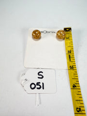Sobral - Metalique "Eolia" Resin Earrings ( 002835 )