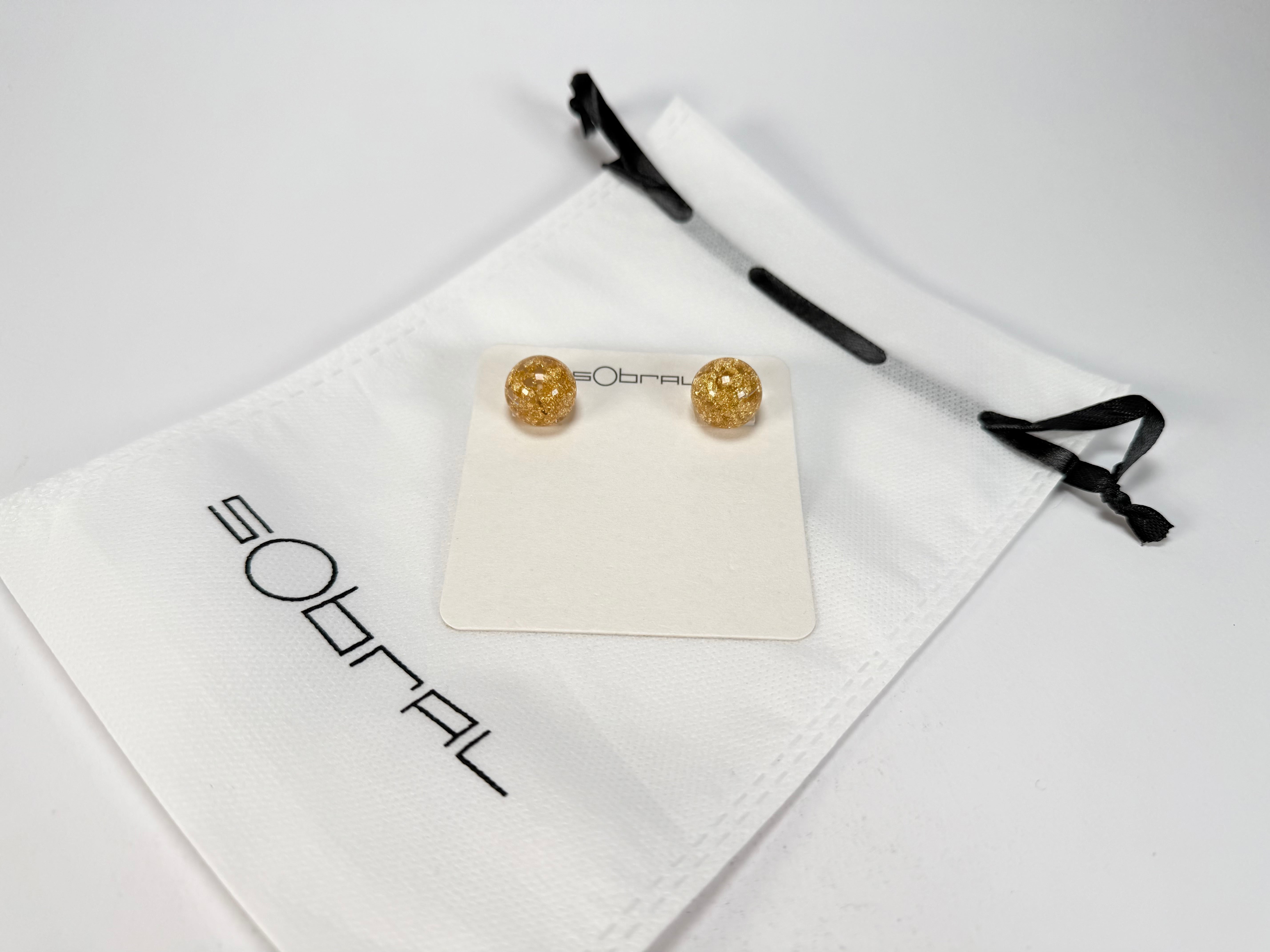 Sobral - Metalique "Eolia" Resin Earrings ( 002835 )