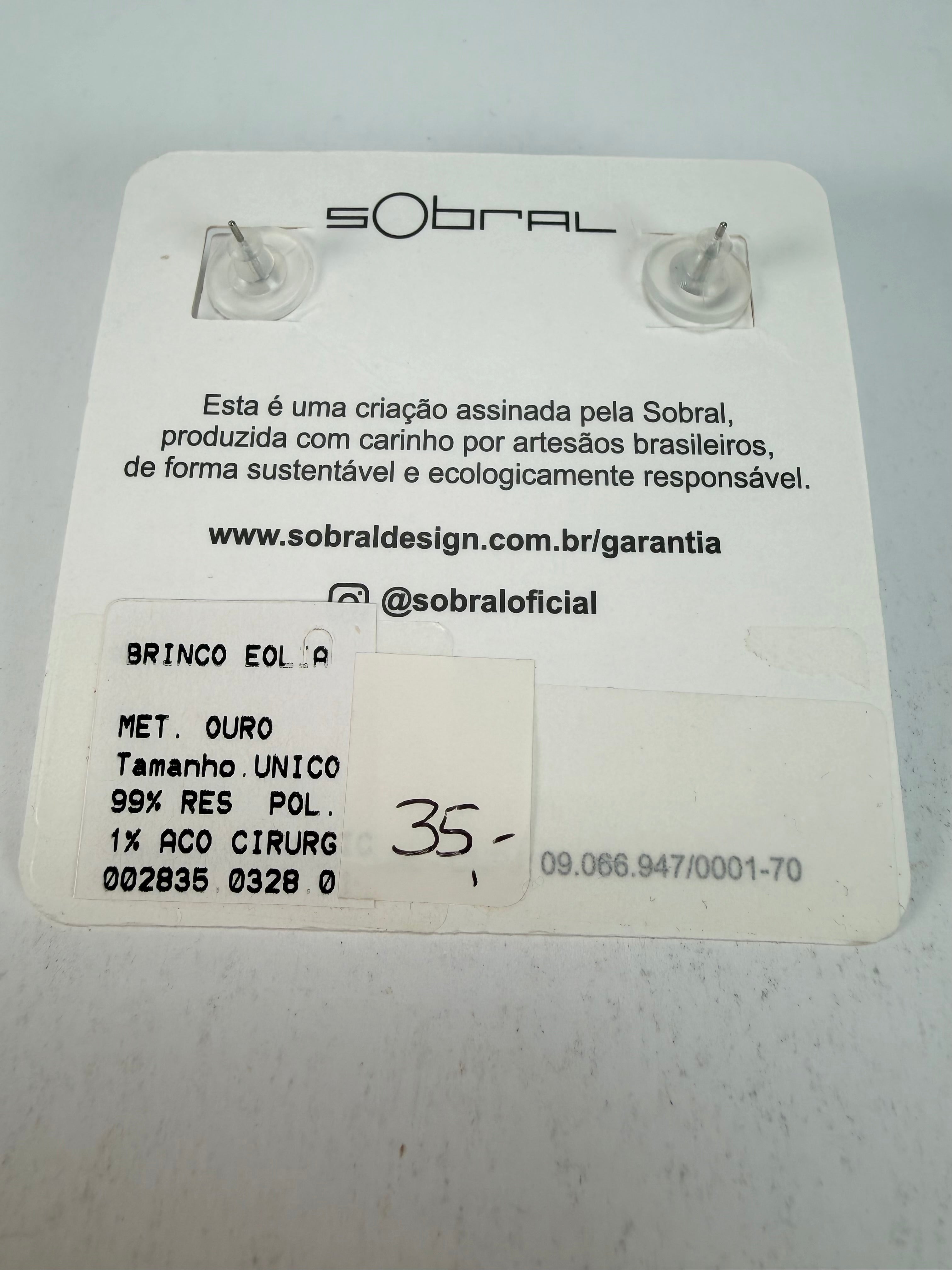 Sobral - Metalique "Eolia" Resin Earrings ( 002835 )