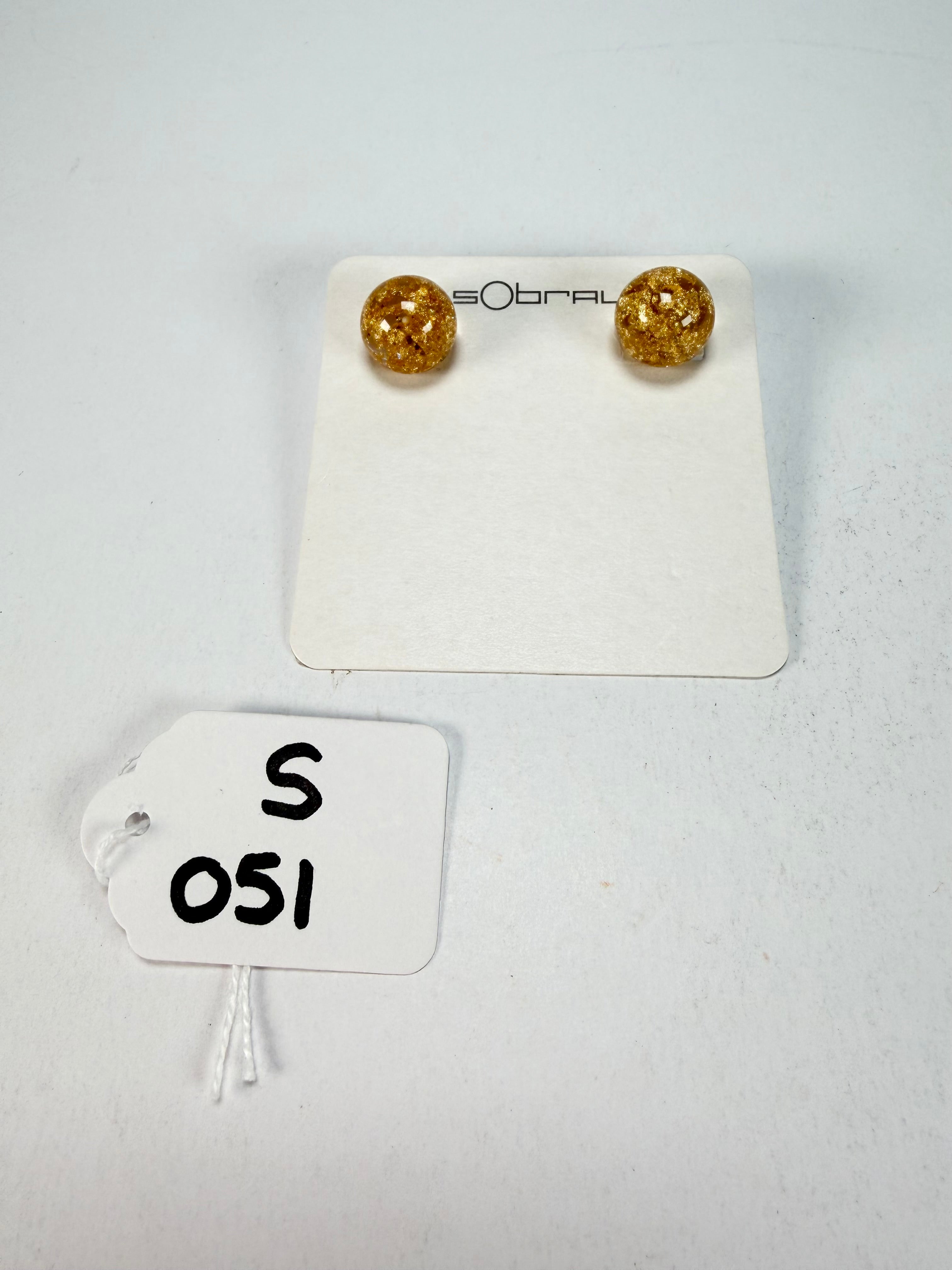 Sobral - Metalique "Eolia" Resin Earrings ( 002835 )