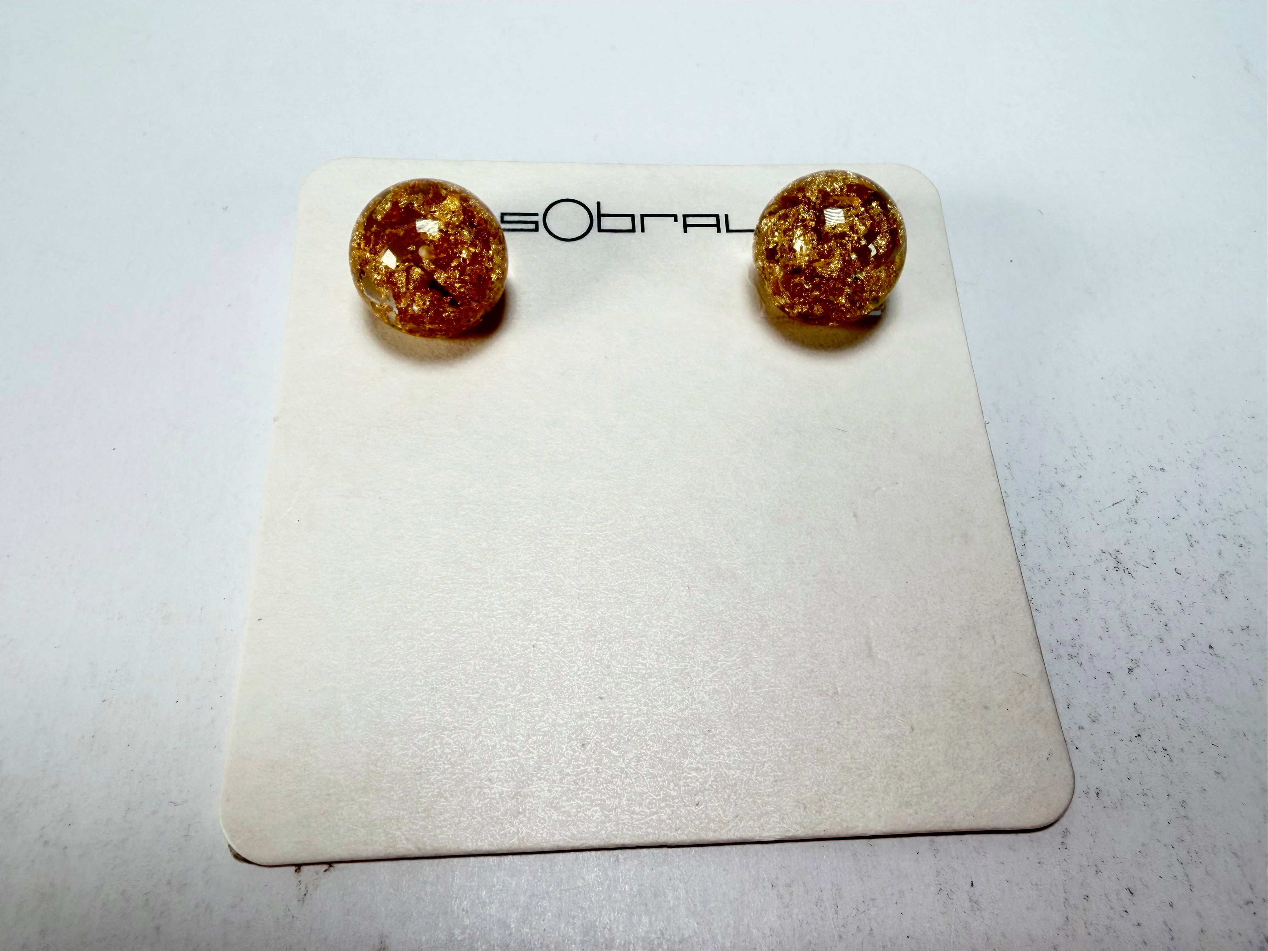 Sobral - Metalique "Eolia" Resin Earrings ( 002835 )