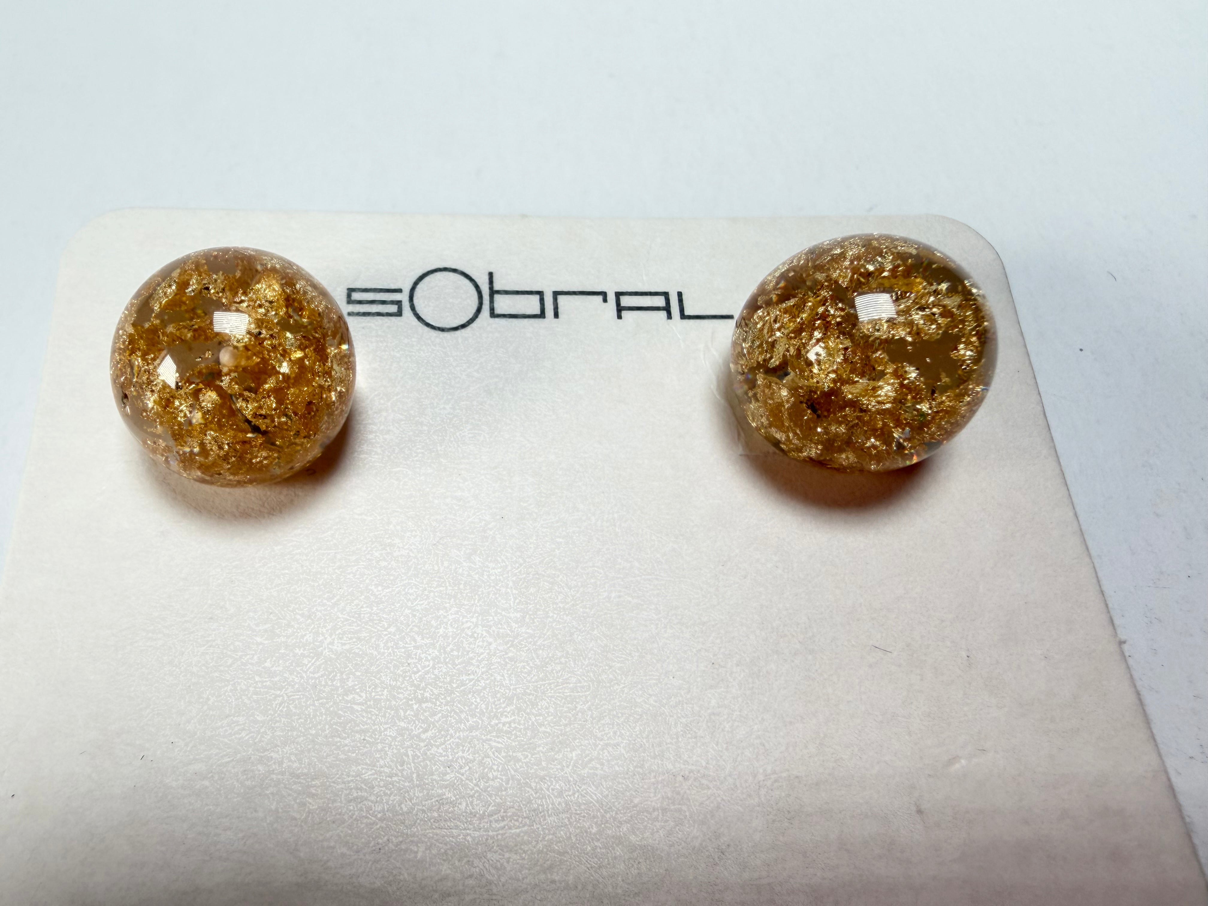 Sobral - Metalique "Eolia" Resin Earrings ( 002835 )