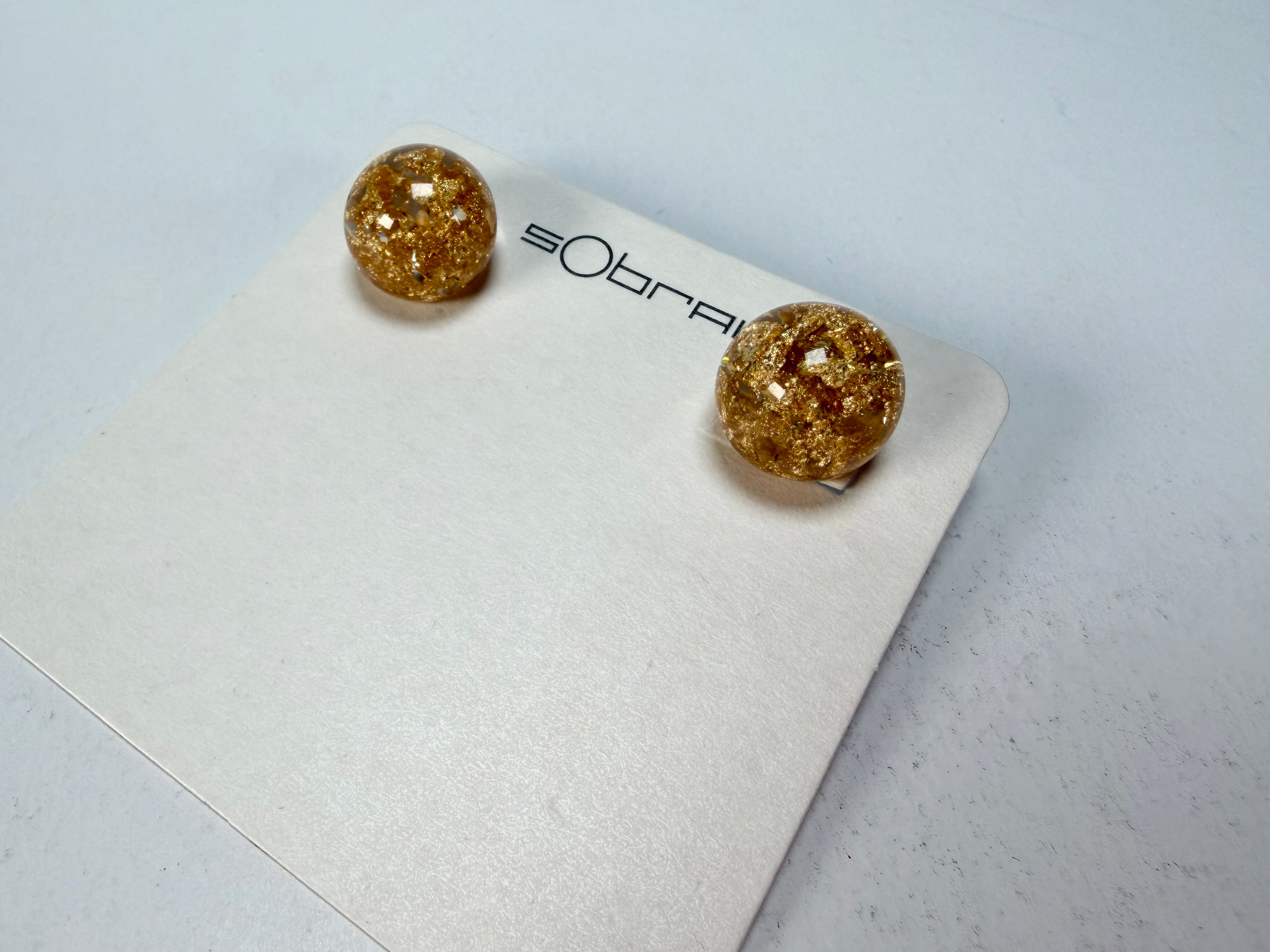 Sobral - Metalique "Eolia" Resin Earrings ( 002835 )