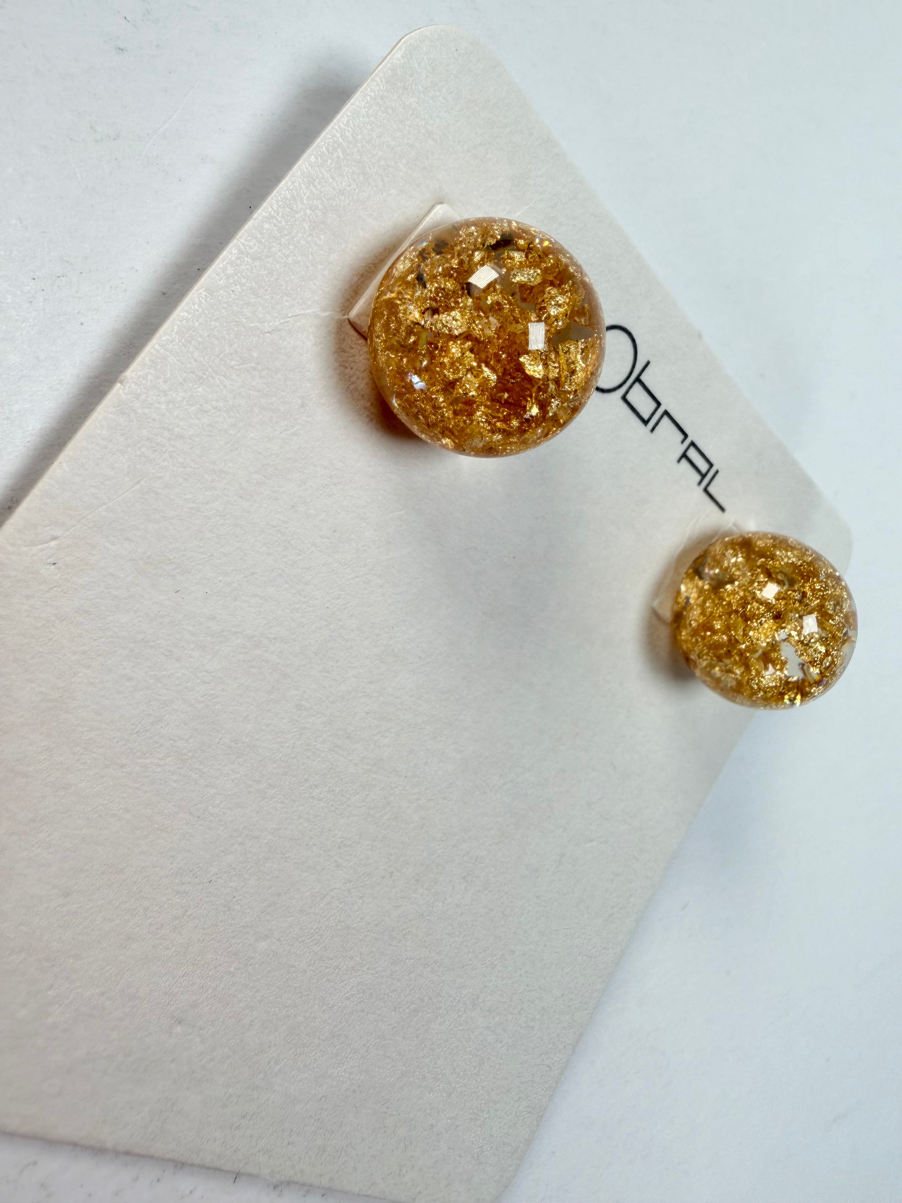 Sobral - Metalique "Eolia" Resin Earrings ( 002835 )