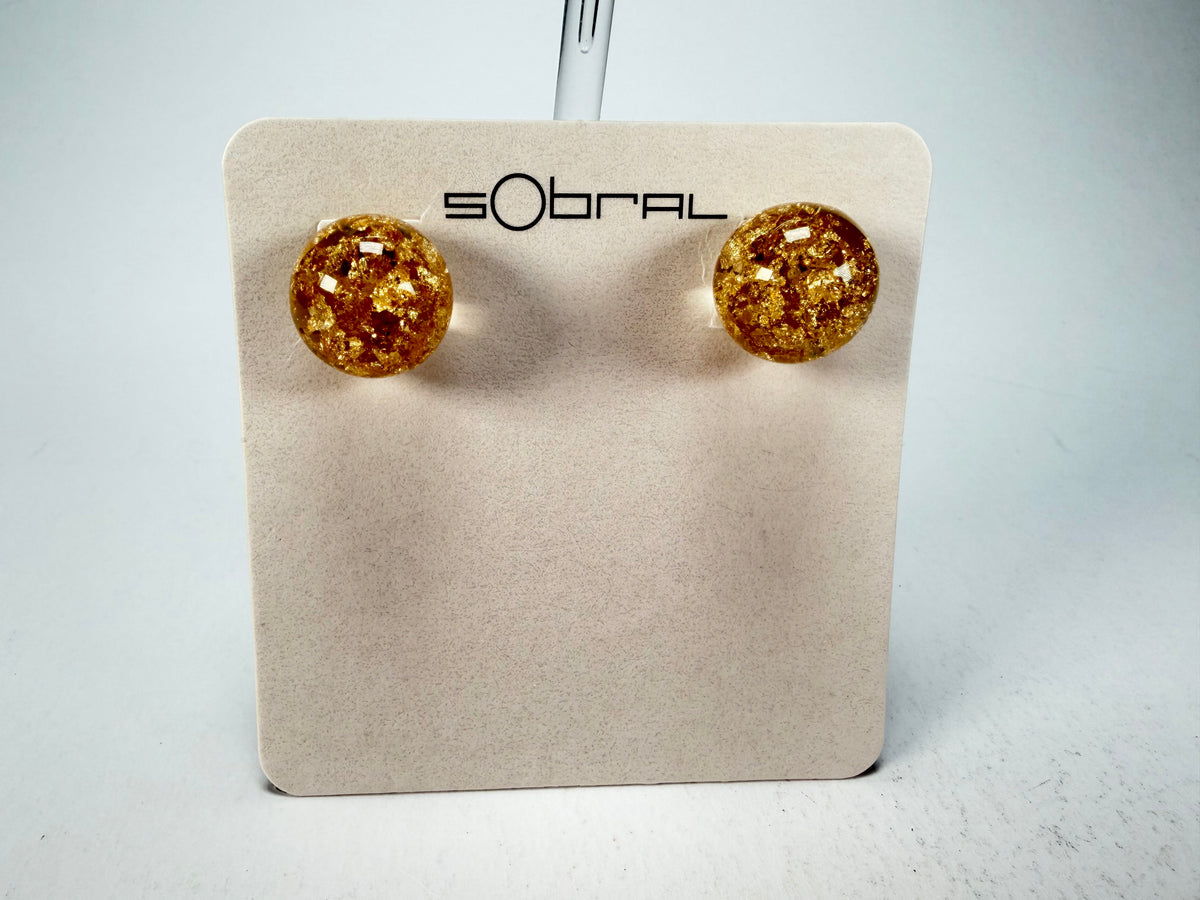 Sobral - Metalique "Eolia" Resin Earrings ( 002835 )