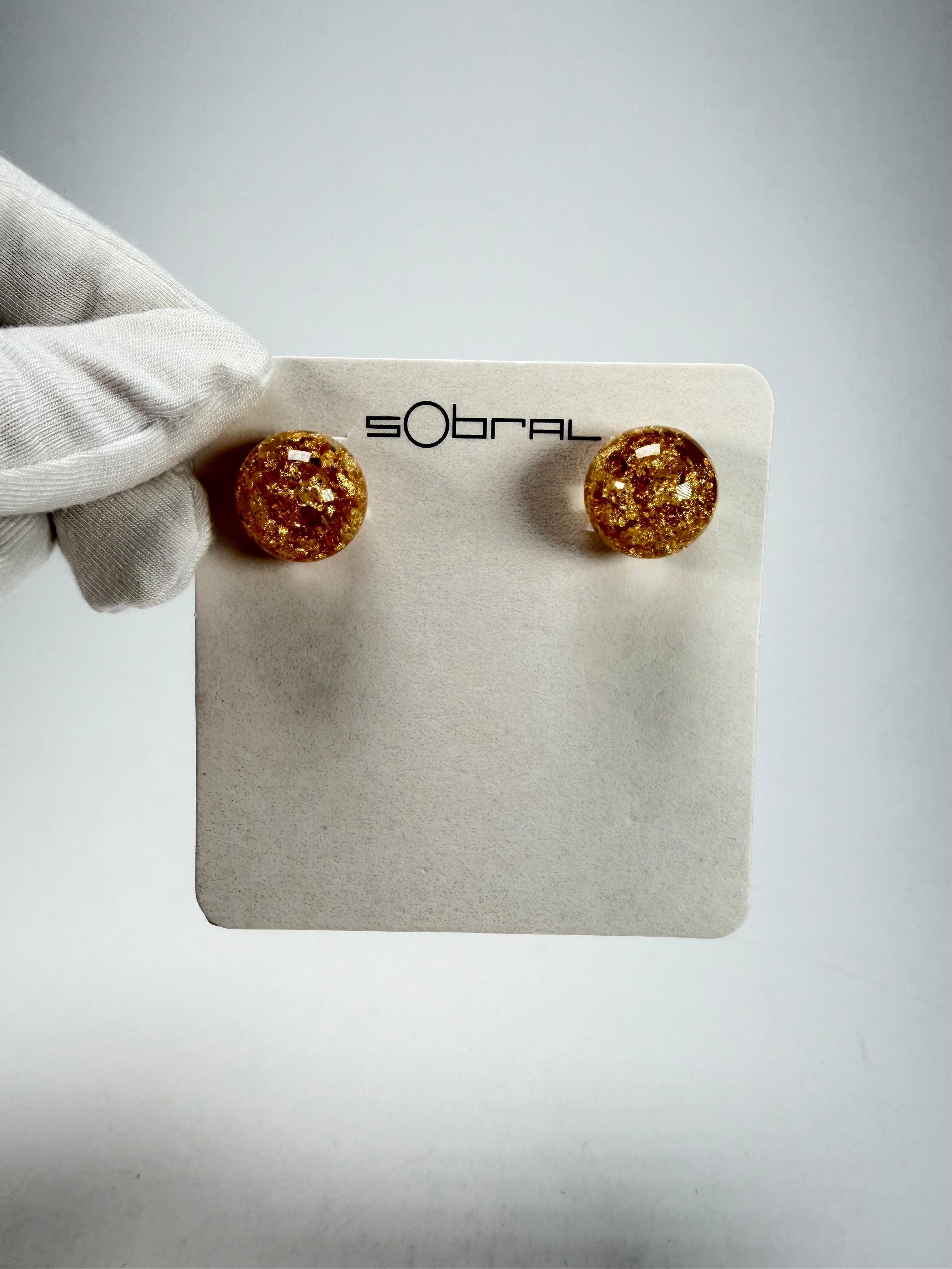 Sobral - Metalique "Eolia" Resin Earrings ( 002835 )