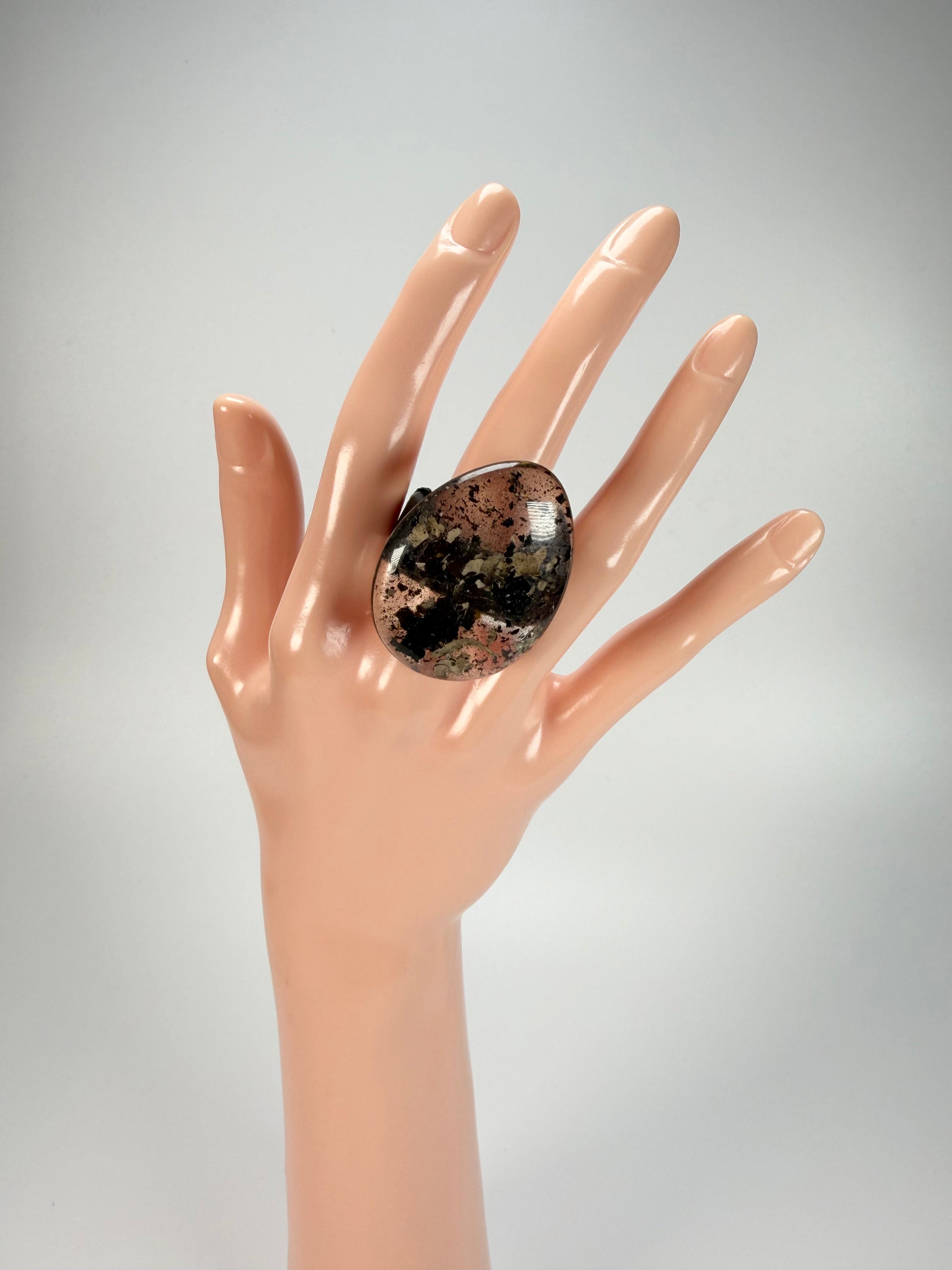 Sobral - Seweed "Poesia Efeito" Resin Ring ( 003597 ) - Size UK S / US 9