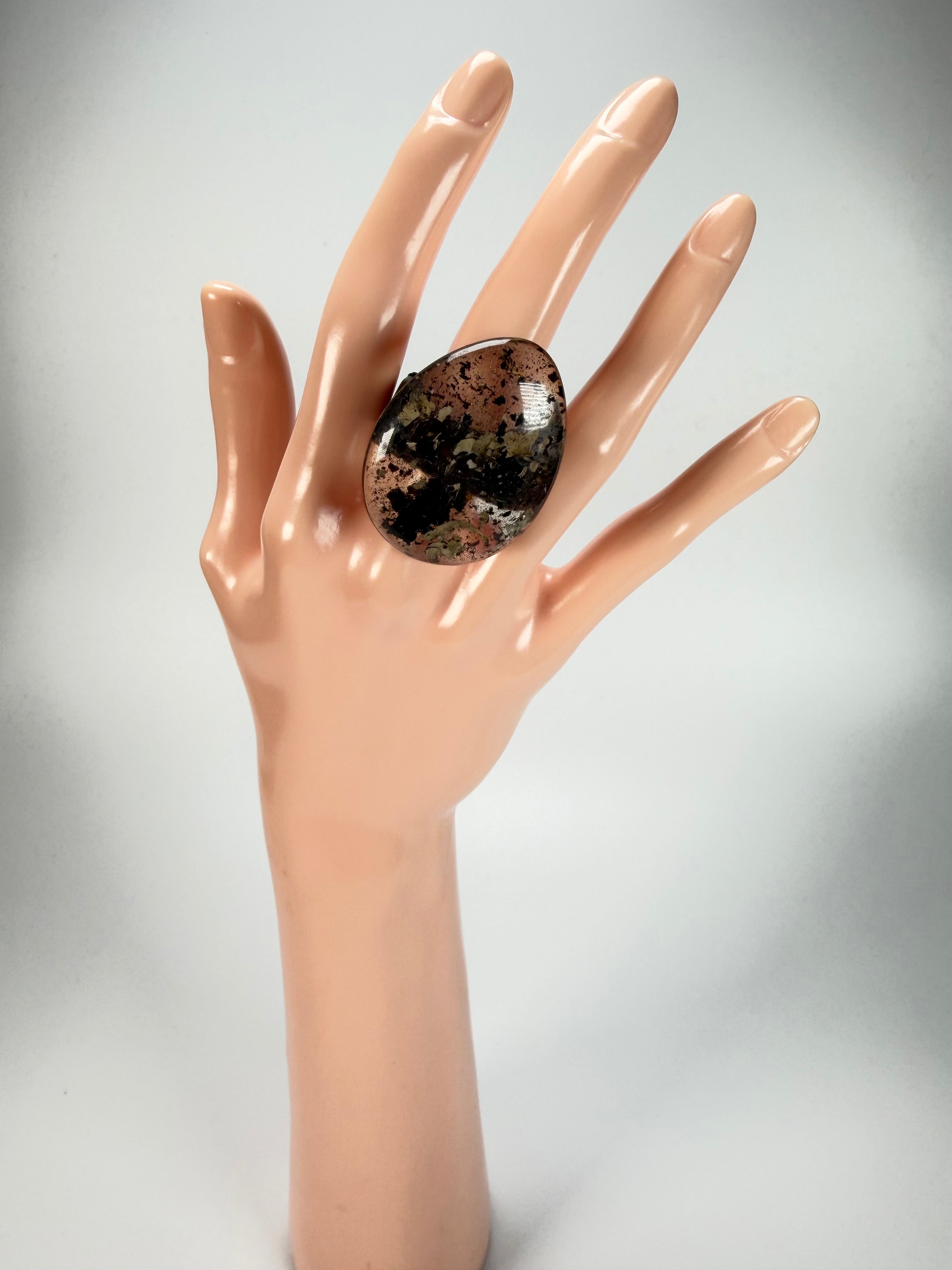 Sobral - Seweed "Poesia Efeito" Resin Ring ( 003597 ) - Size UK S / US 9