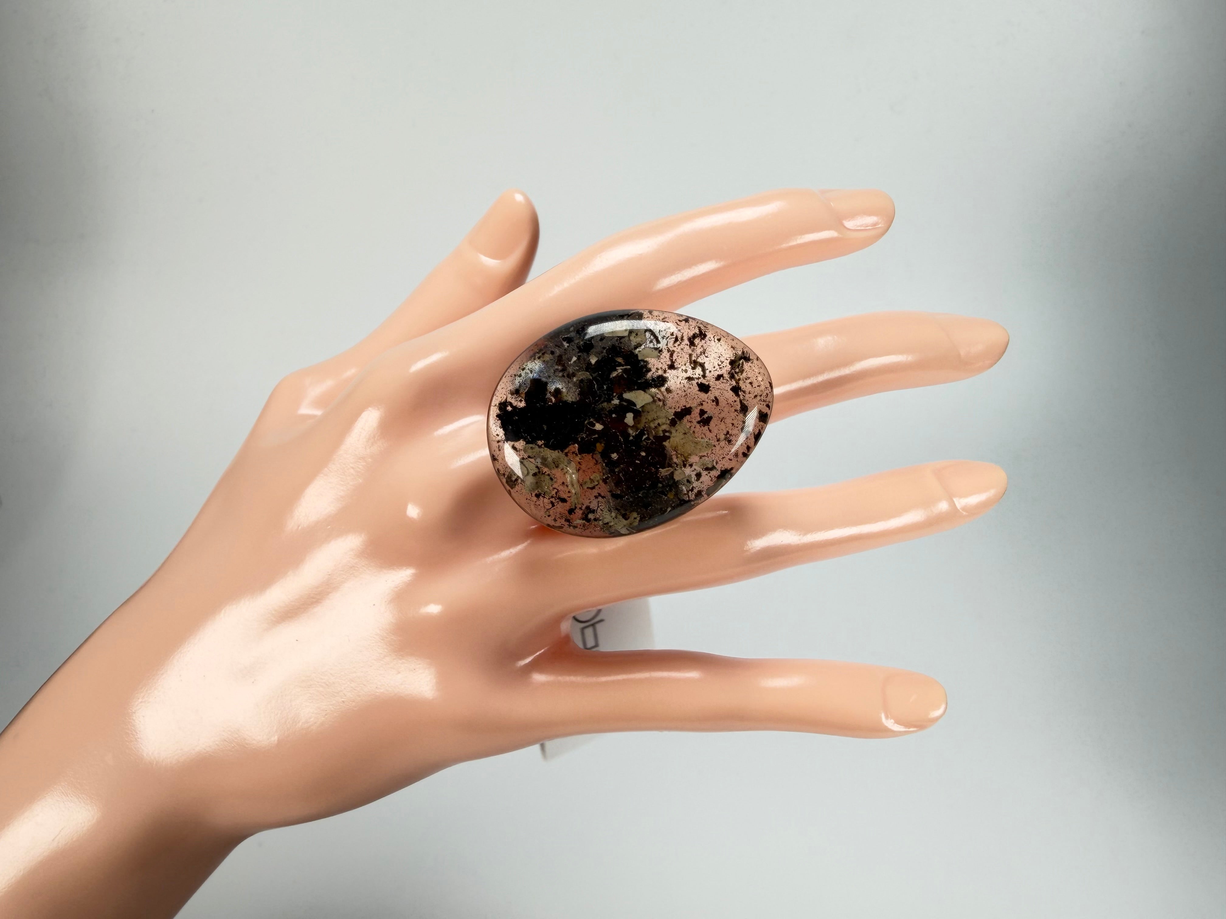 Sobral - Seweed "Poesia Efeito" Resin Ring ( 003597 ) - Size UK S / US 9