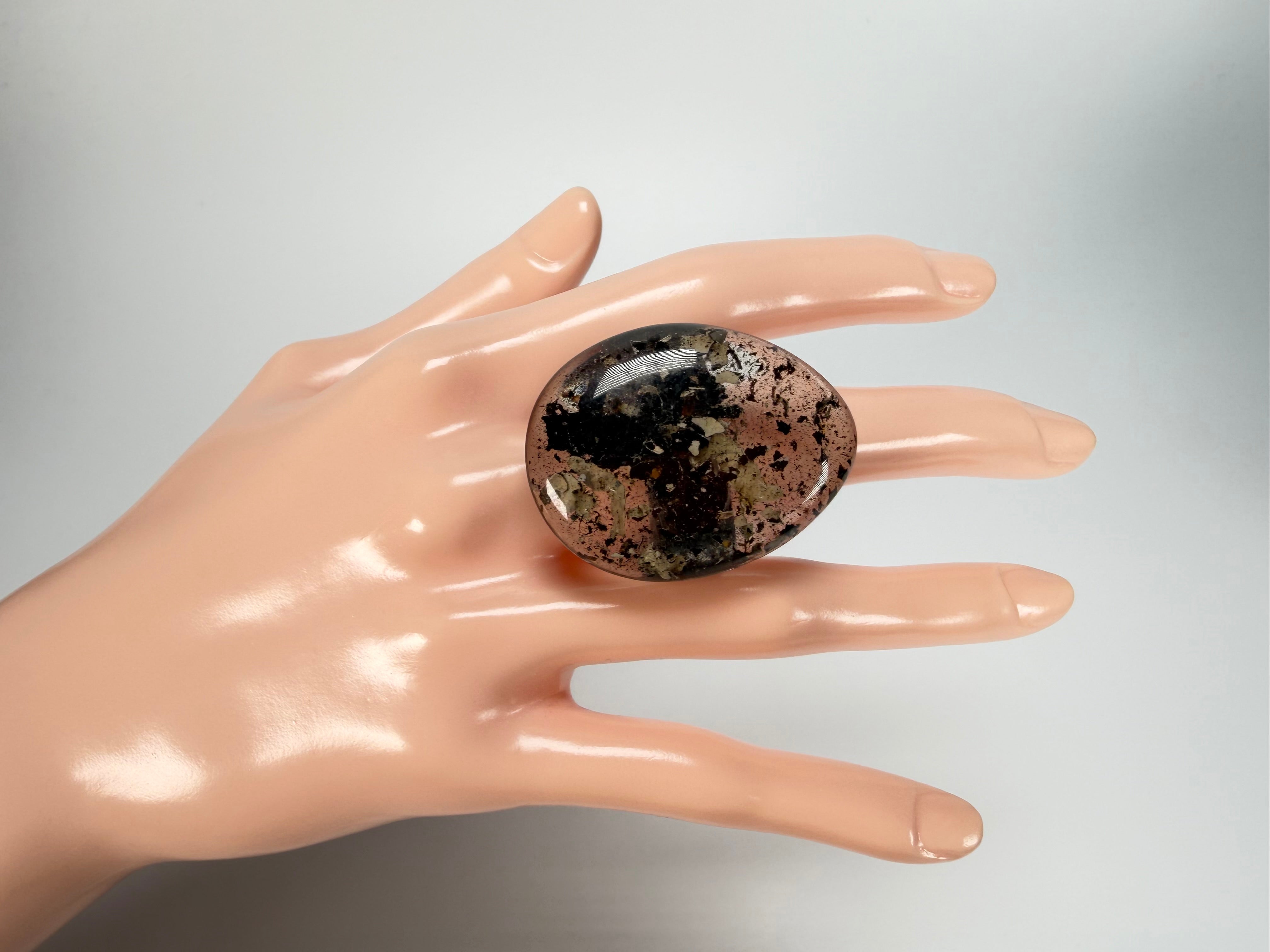 Sobral - Seweed "Poesia Efeito" Resin Ring ( 003597 ) - Size UK S / US 9