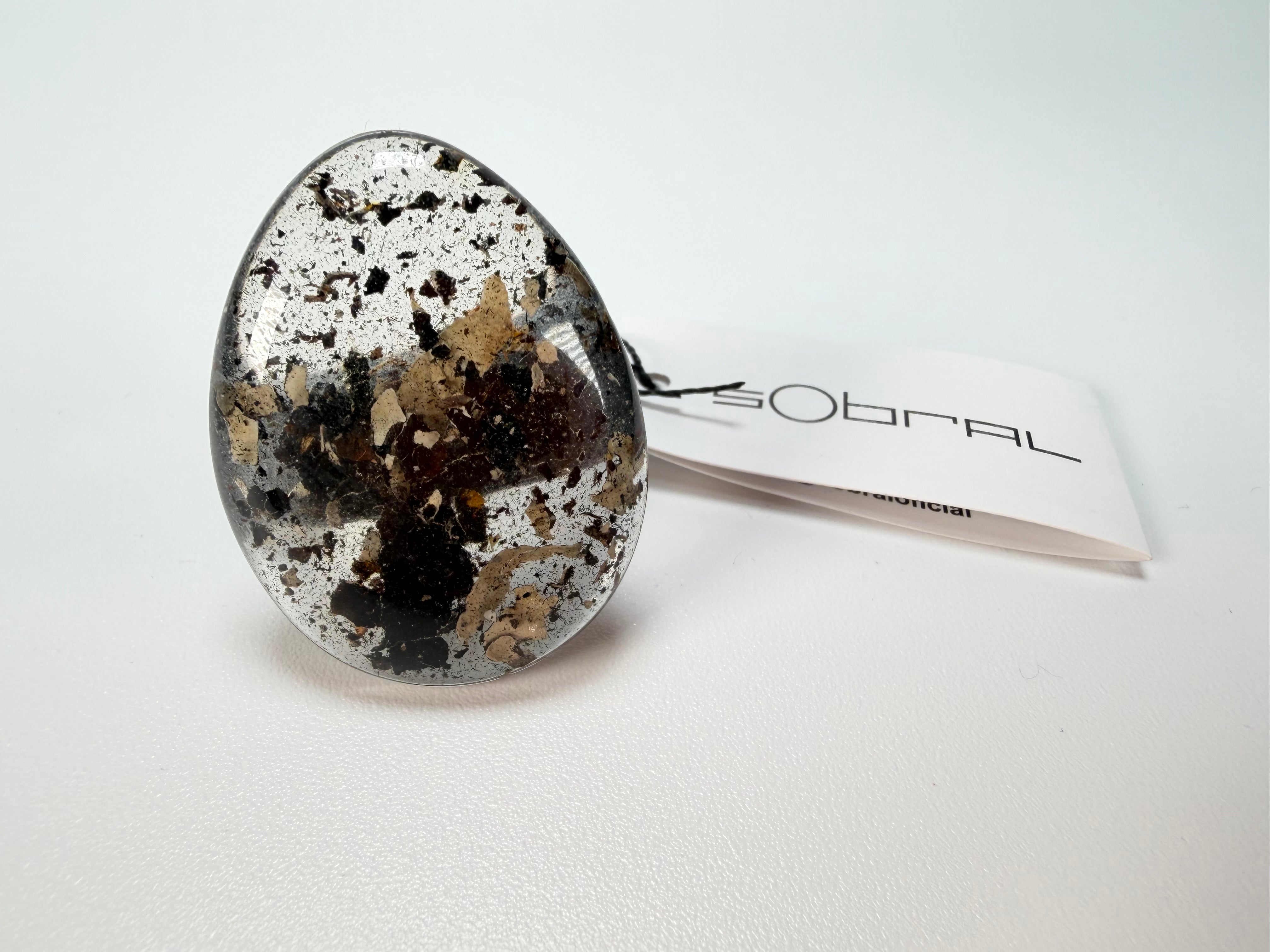 Sobral - Seweed "Poesia Efeito" Resin Ring ( 003597 ) - Size UK S / US 9