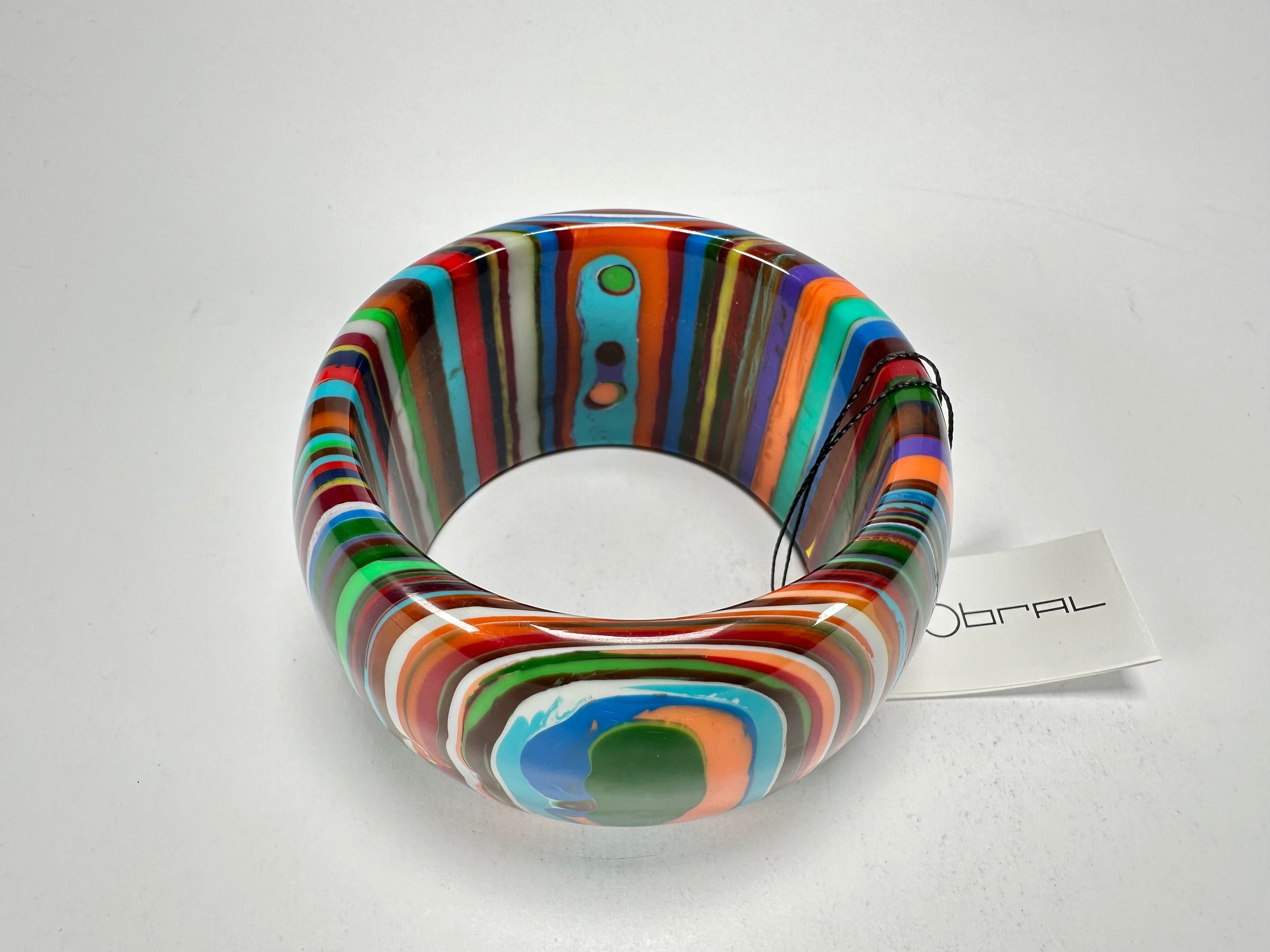 Sobral - Pop Art "PB 50" Solid Resin Bangle ( 000932 )