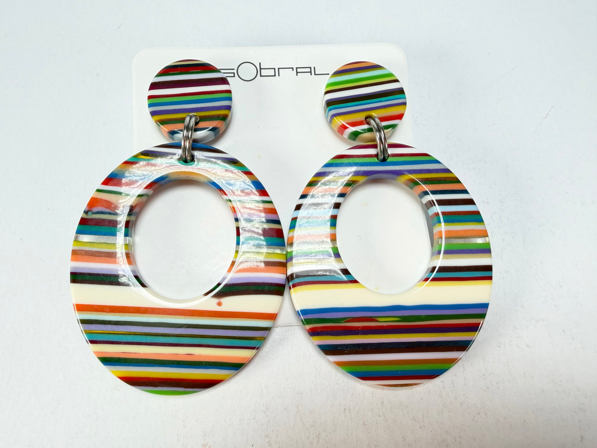 Sobral - Pop Art "Gizelle" Resin Earrings ( 000121 )